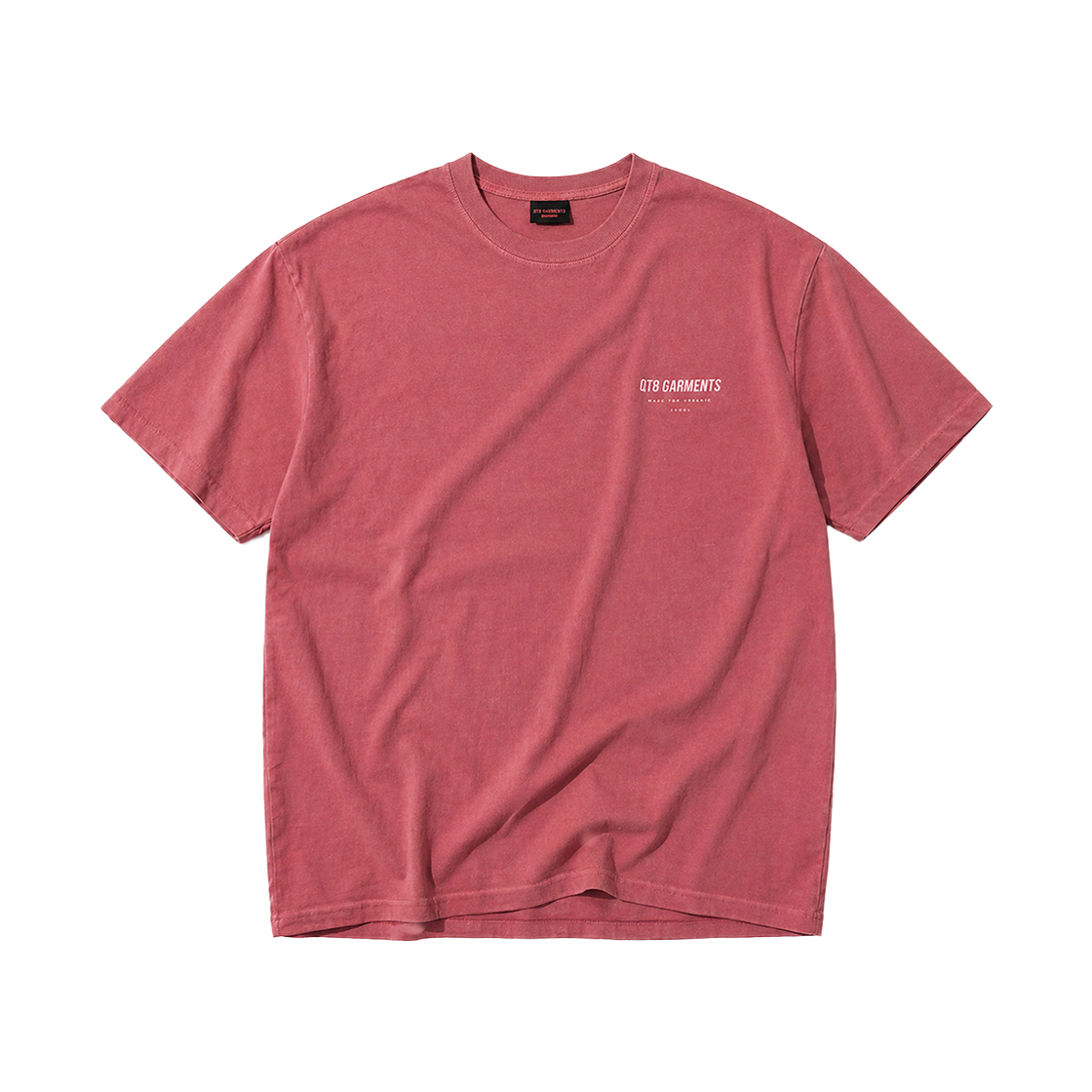 큐티에잇 가먼츠 피그먼트 심플 로고 티 레드(QT8 GARMENTS Pigment Simple Logo Tee Red) - 2