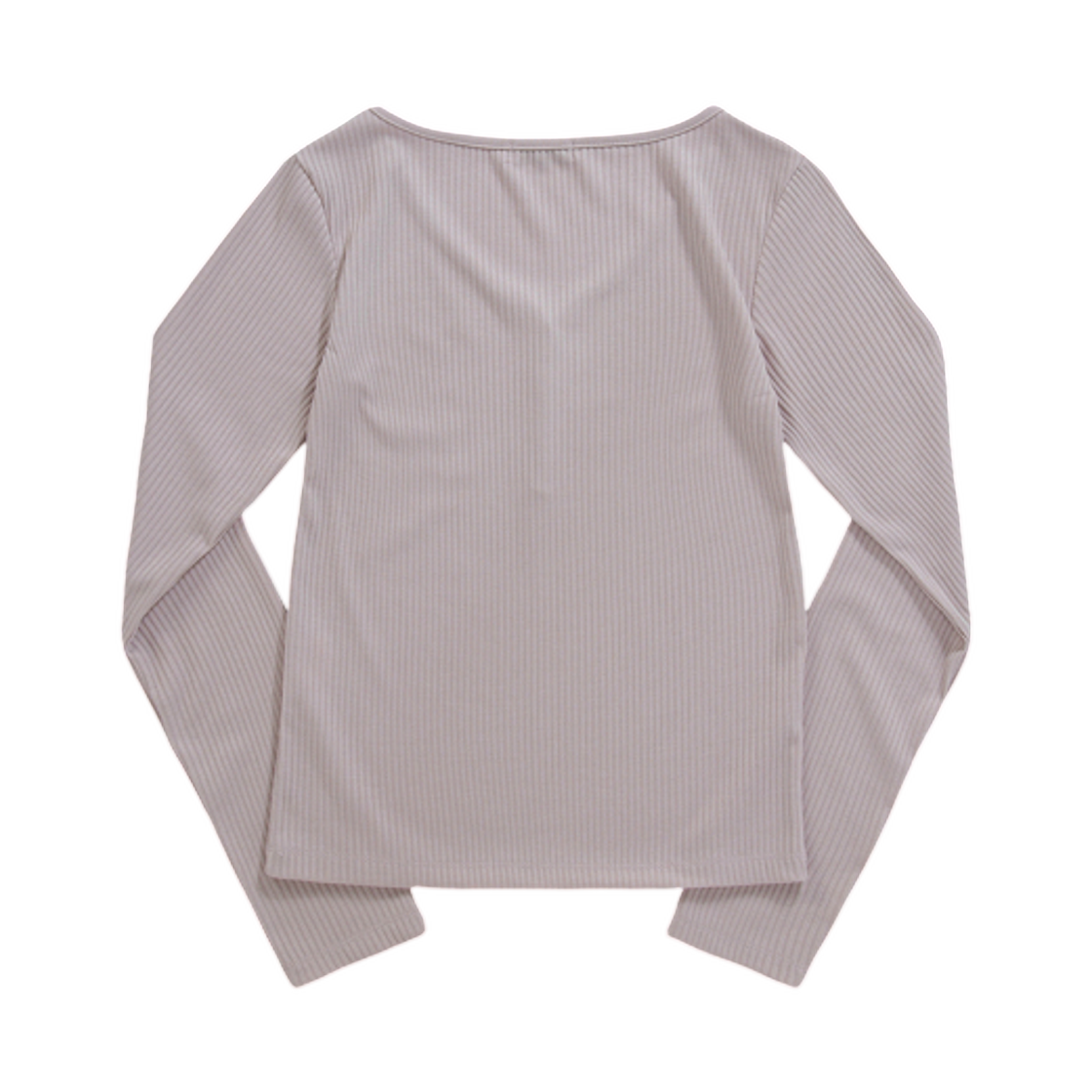 (W) 애즈온 위시 립드 버튼 티셔츠 핑크((W) Ason Wish Ribbed Button T-Shirt Pink) - 2