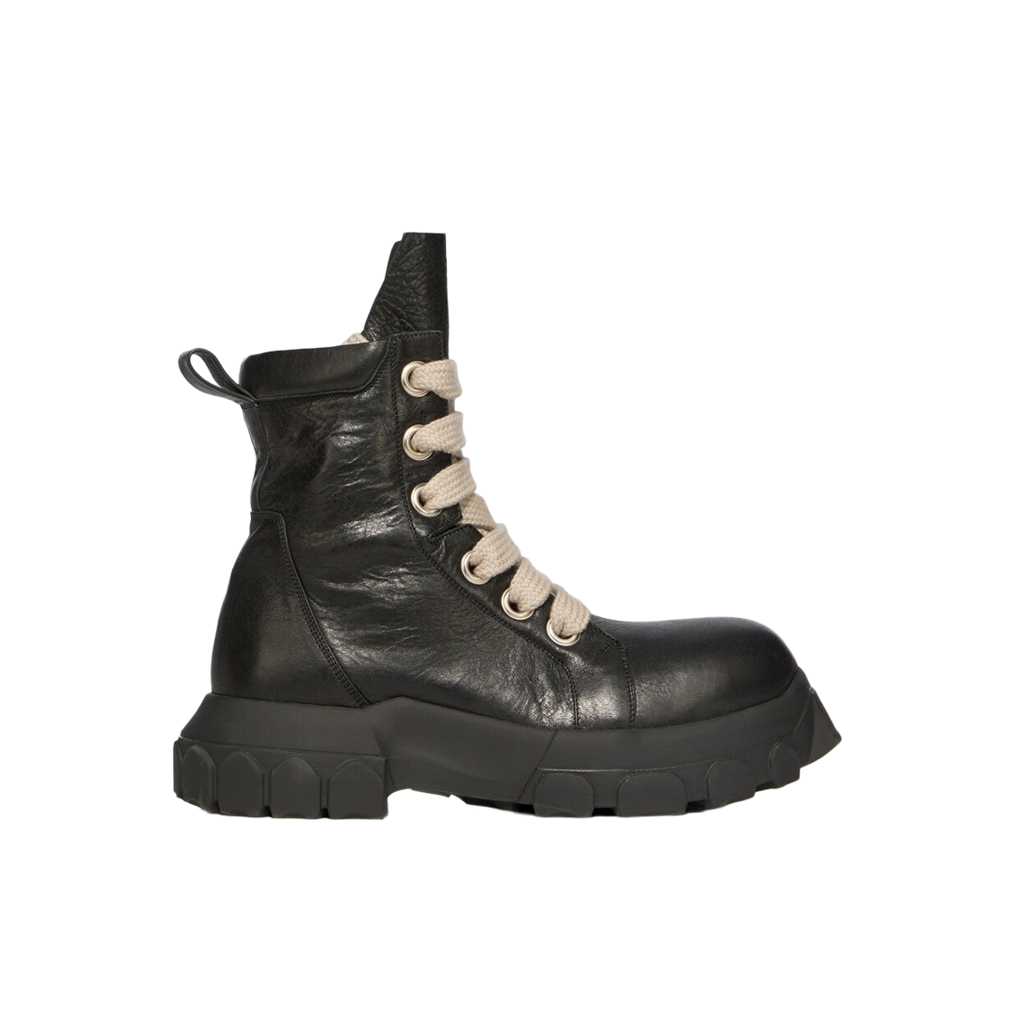 릭 오웬스 점보레이스 아미 보조 트랙터 부츠 블랙 워시드 카프 레더 블랙(Rick Owens Jumbolace Army Bozo Tractor Boots Black Washed Calf Leather Black)
