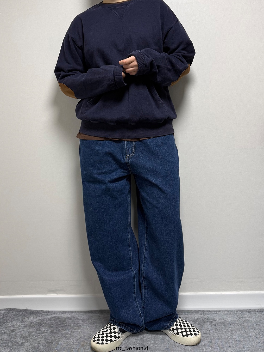 Vans Checkerboard Comfycush One Black 착용 스타일 - 1
