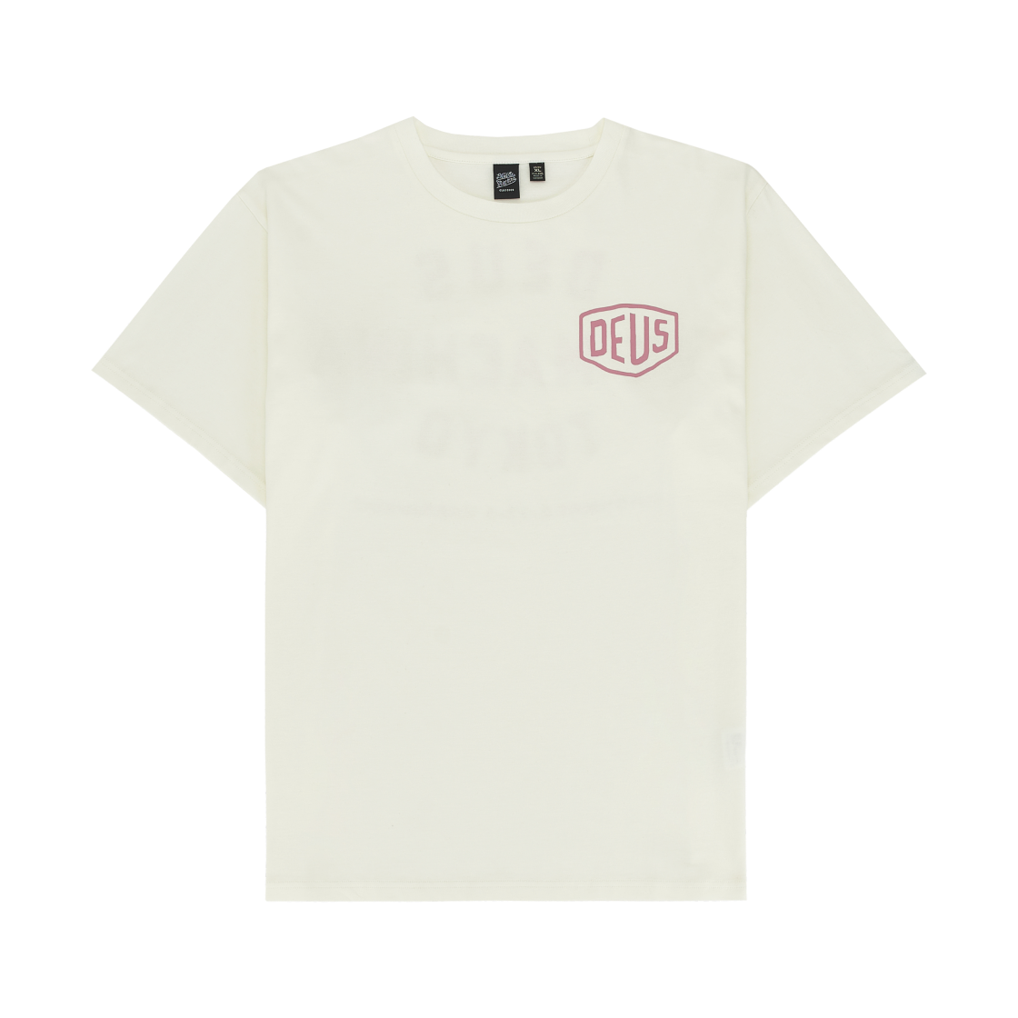 데우스 엑스 마키나 도쿄 컬리지 어드레스 티셔츠 아이보리(Deus Ex Machina Tokyo College Address T-Shirt Ivory) - 2