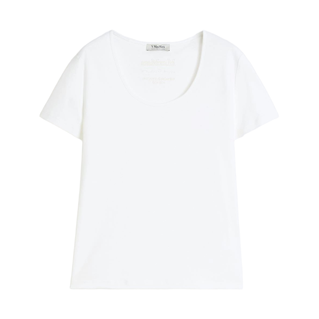 (W) S 막스마라 디바 코튼 티셔츠 화이트((W) S Max Mara Diva Cotton T-Shirt White)