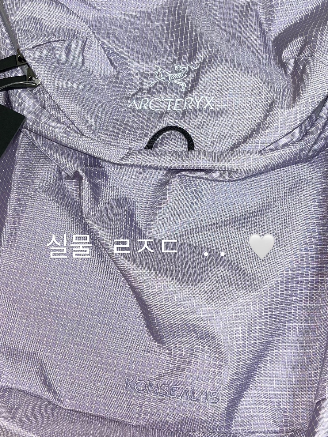 Arc'teryx Konseal 15 Backpack Mallow 착용 스타일