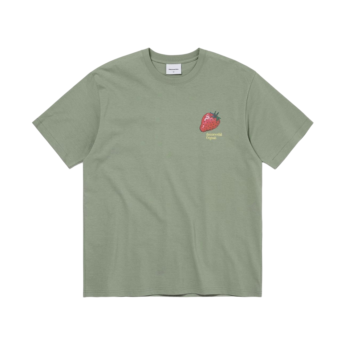 디스이즈네버댓 스트로베리 티셔츠 라이트 올리브(Thisisneverthat Strawberry T-Shirt Light Olive) - 1