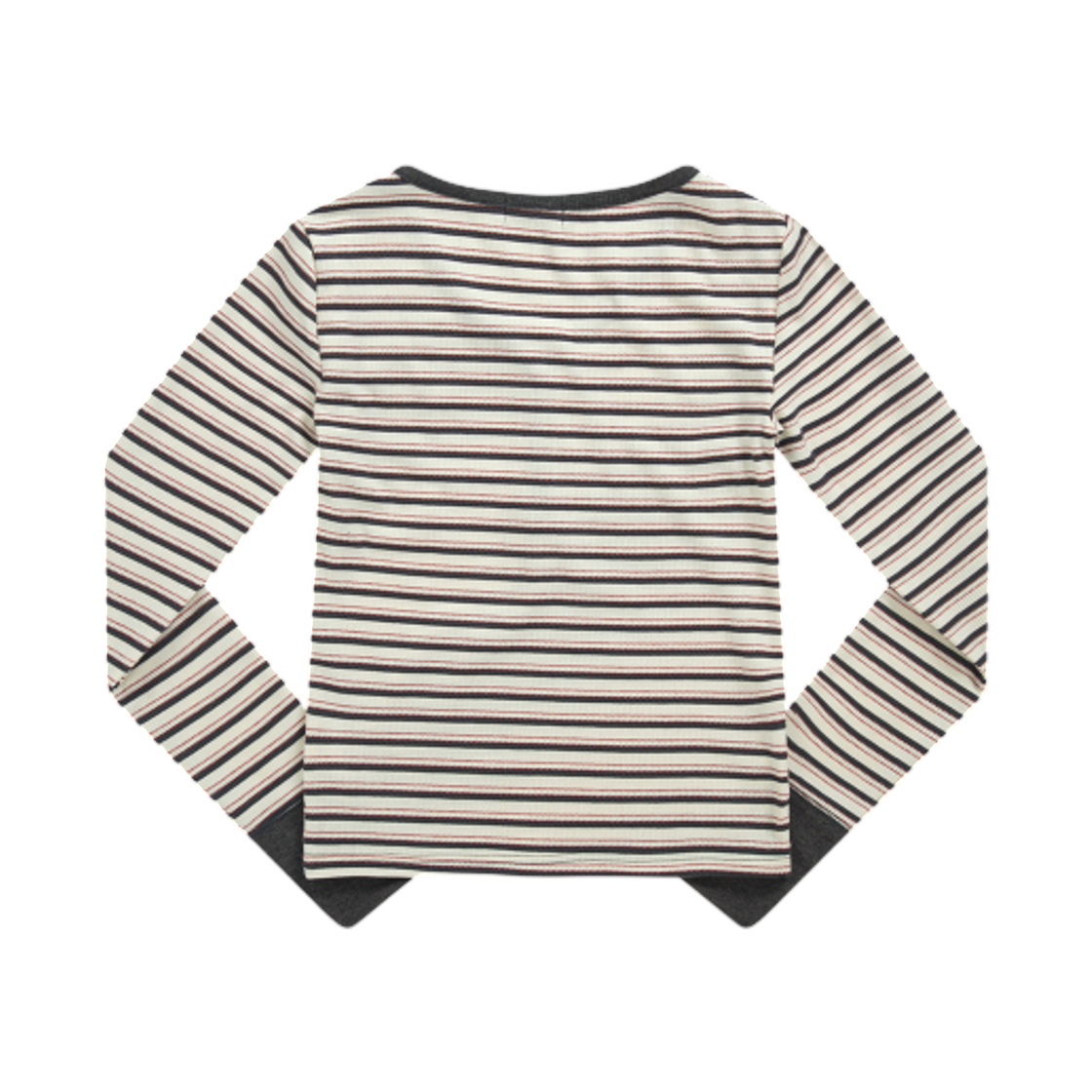 (W) 애즈온 바티칸 스트라이프 티셔츠 차콜((W) Ason Vatican Stripe T-Shirt Charcoal) - 2