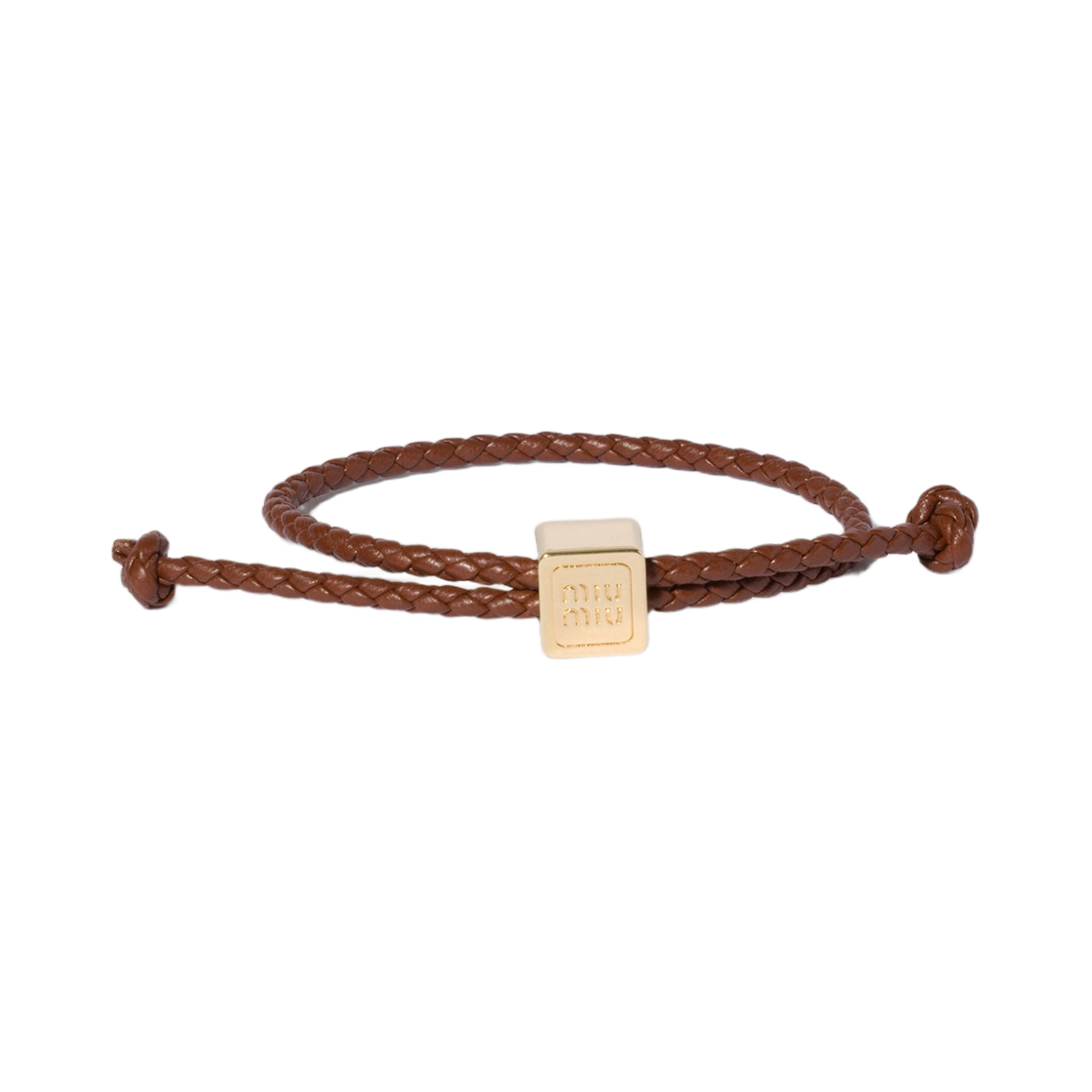 5IB772-2IGY-F0046 Miu Miu Leather Bracelet Cognac