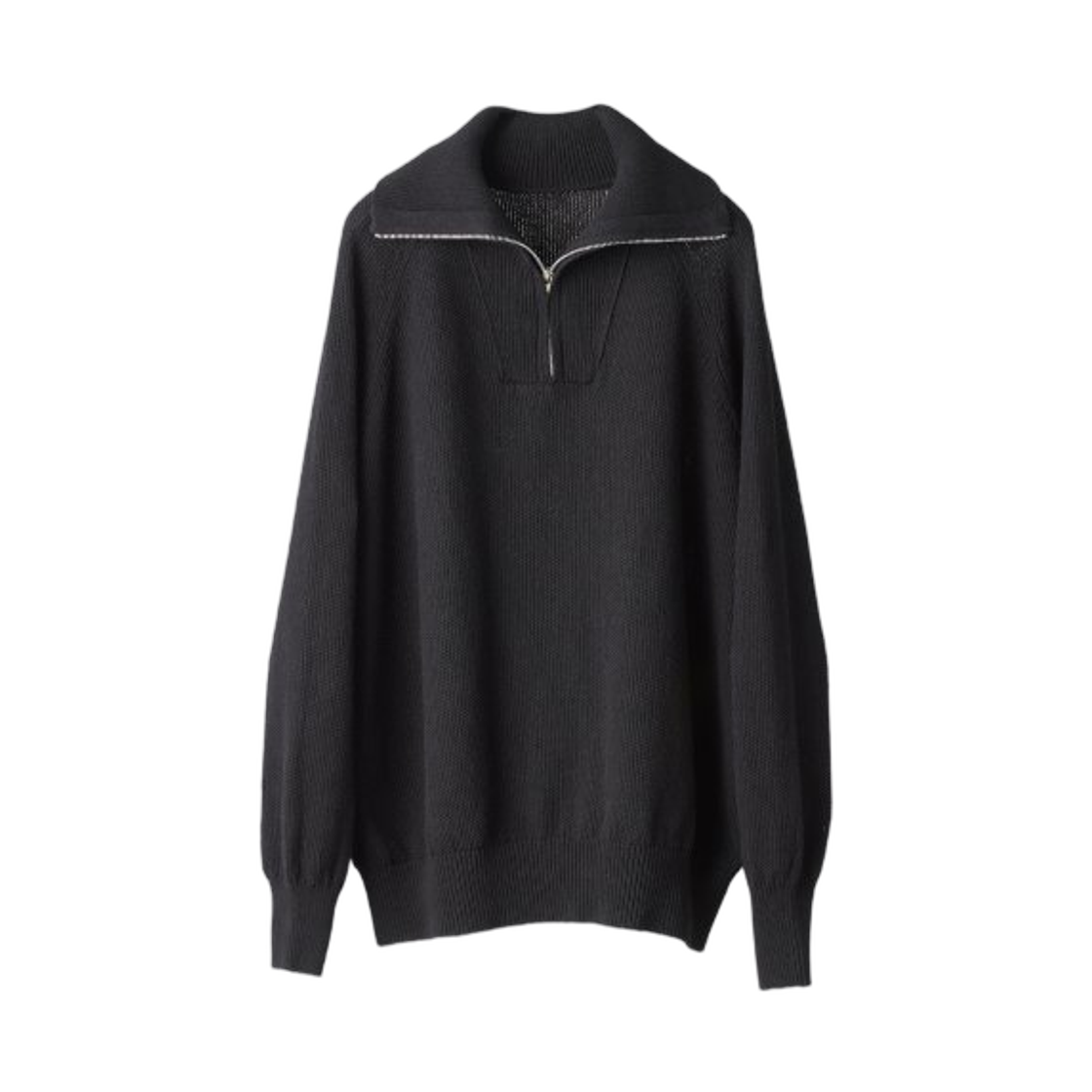 해칭룸 베이스 넥 니트 블랙(Hatchingroom Vase Neck Knit Black)