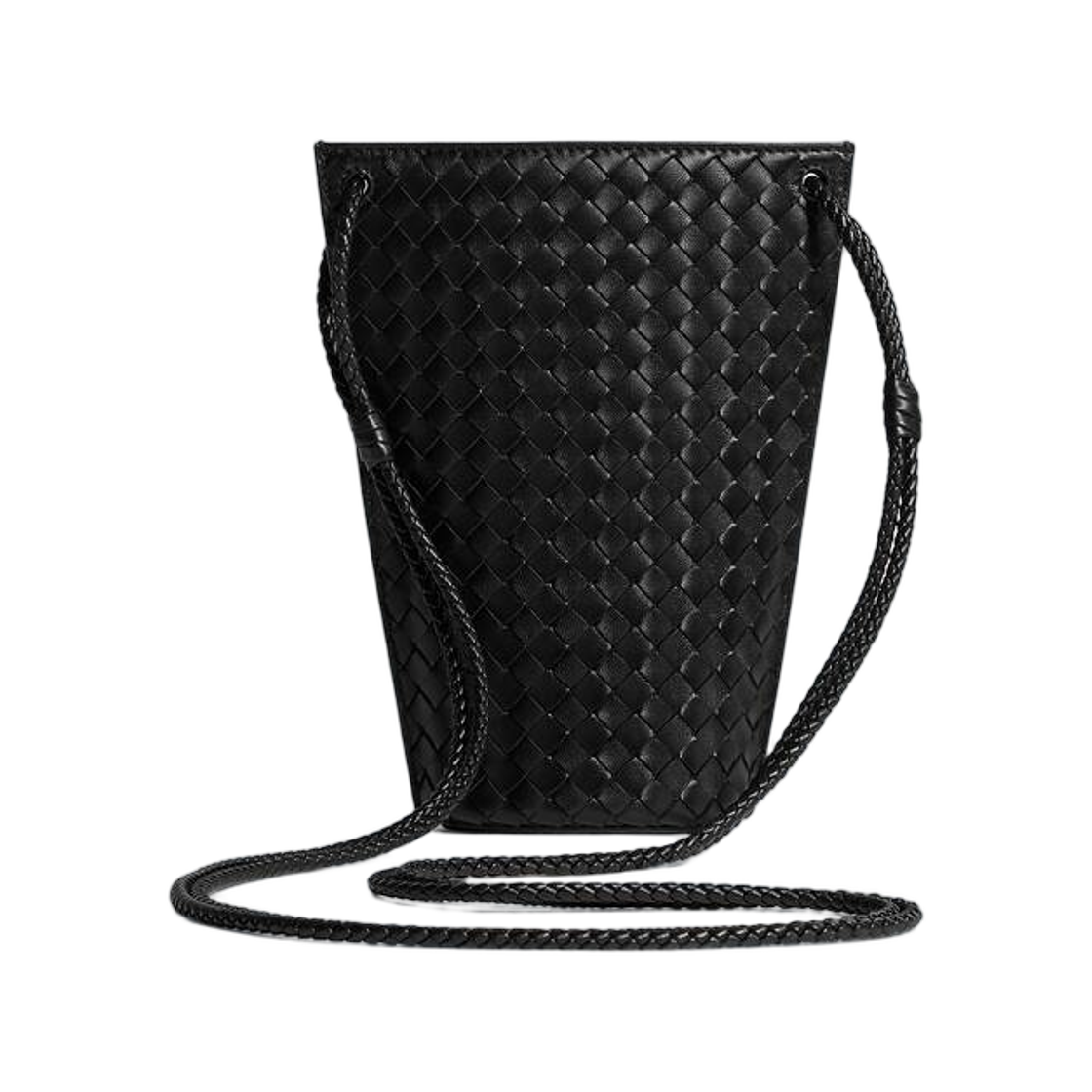 보테가 베네타 키스 키스 폰 버킷 블랙(Bottega Veneta Kiss Kiss Phone Bucket Black) - 2