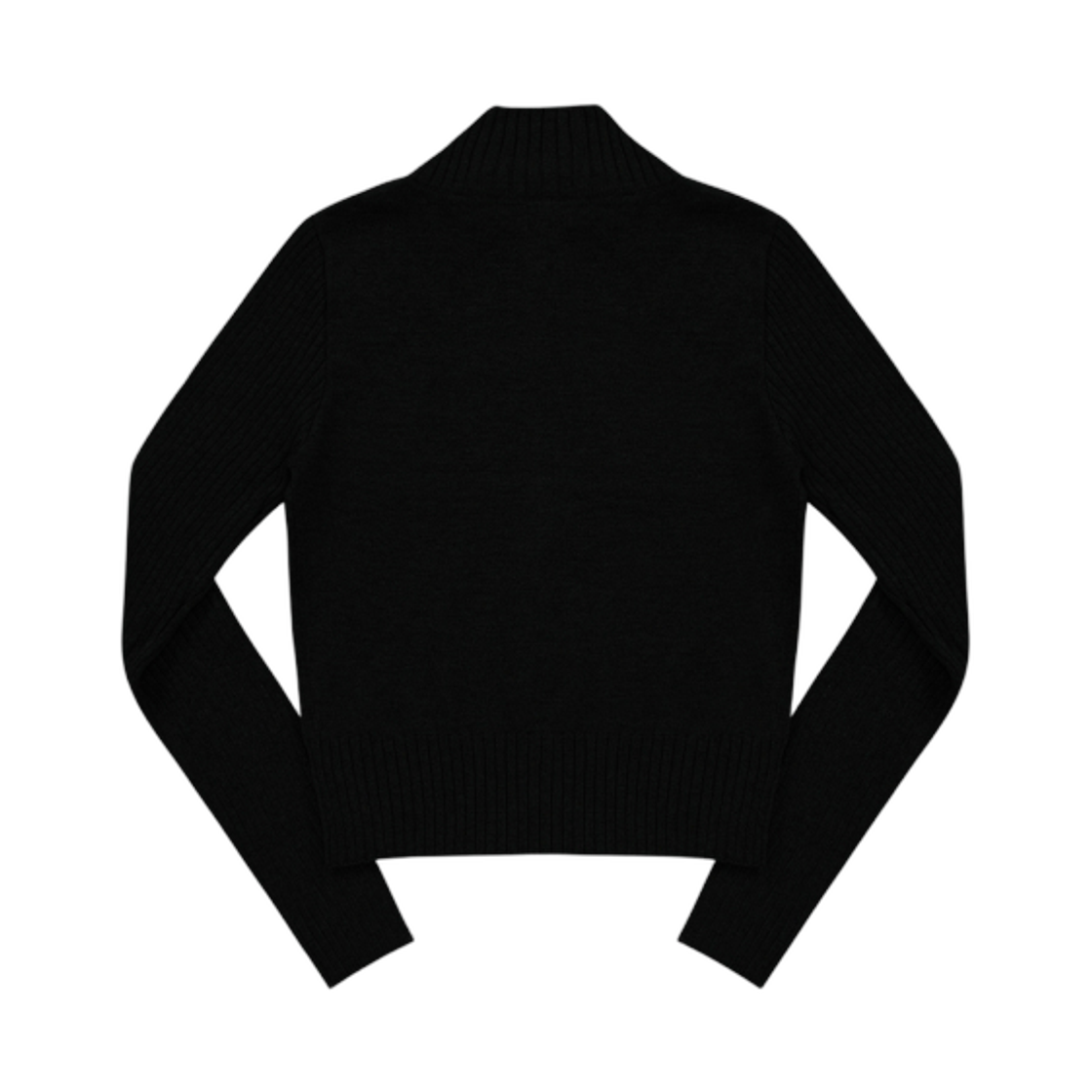 (W) 애즈온 마론 니트 집업 블랙((W) Ason Maron Knit Zip Up Black) - 2