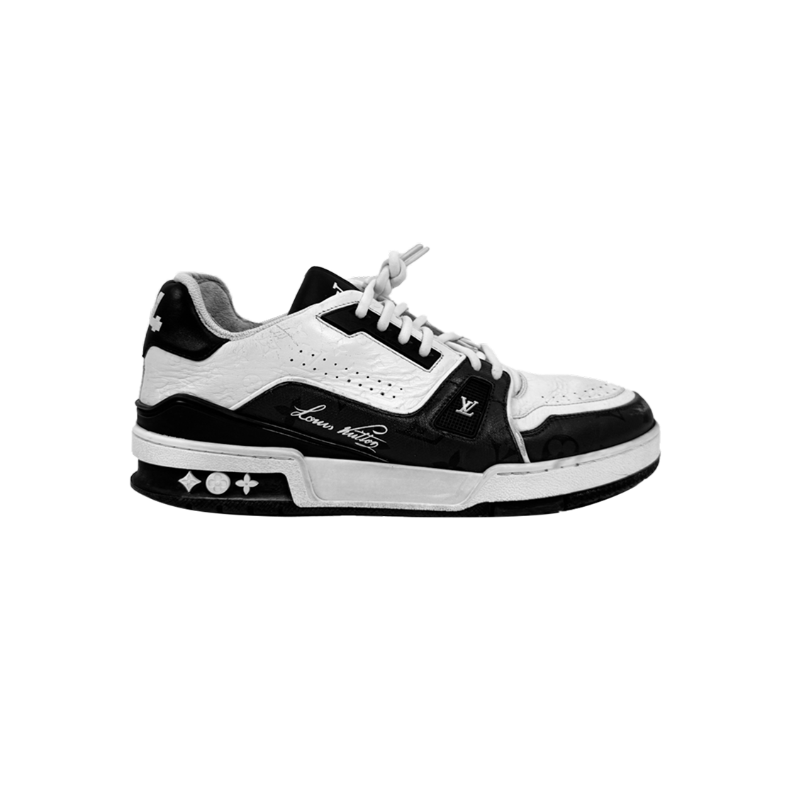 ITKKSDQIQF8S Louis Vuitton LV Monogram Trainer Sneakers Black