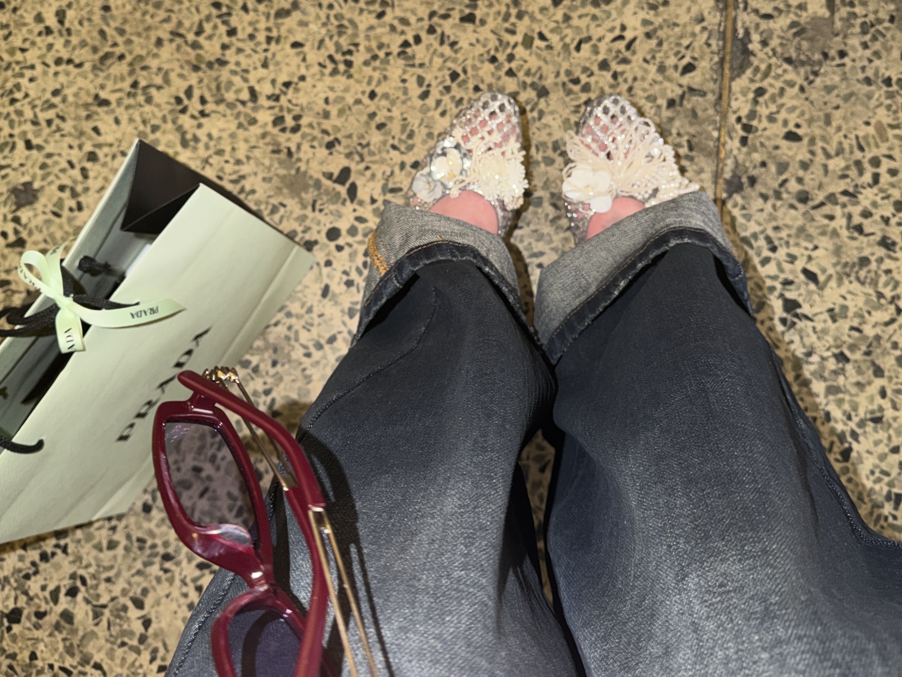 (W) Sculptor Everyday Lowrise Denim Pants Light Blue 착용 스타일 - 3