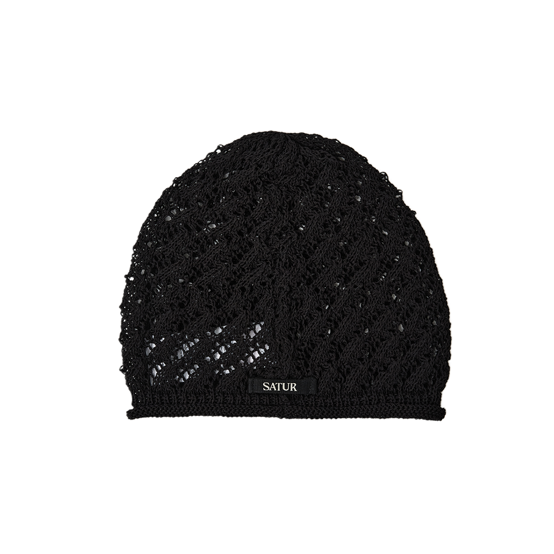 SA262WAP01BLK0 SATUR W Crochet Knit Beanie Black