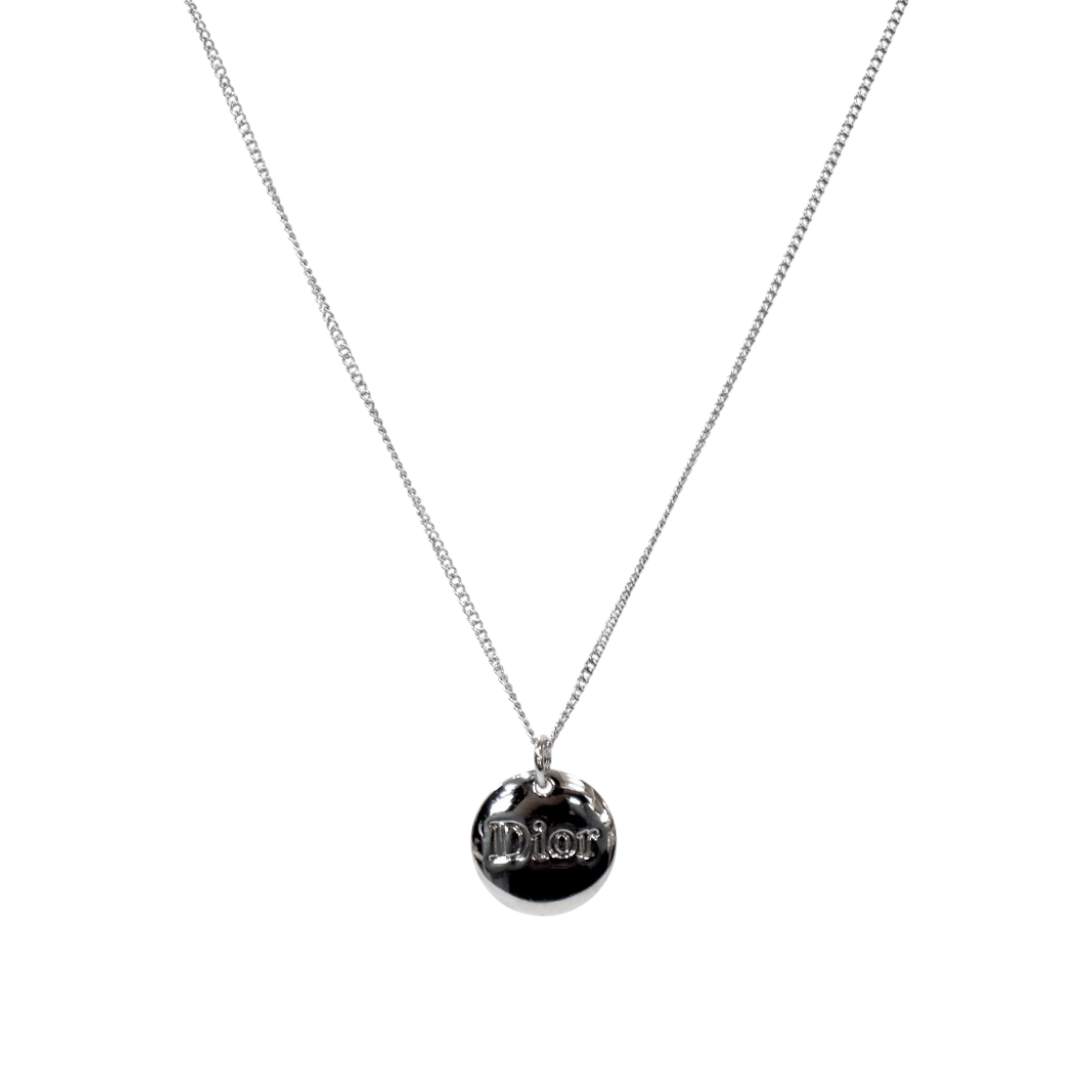 ITQTWBE2TBVM Dior Silver Coin Necklace A-B55198