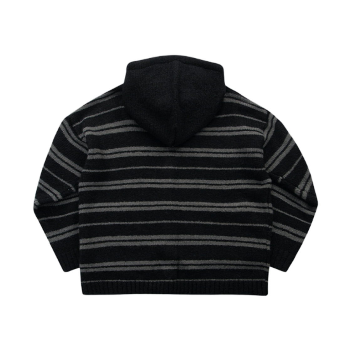 (W) 애즈온 베라 스트라이프 후드 가디건 블랙((W) Ason Bera Stripe Hoodie Cardigan Black) - 2