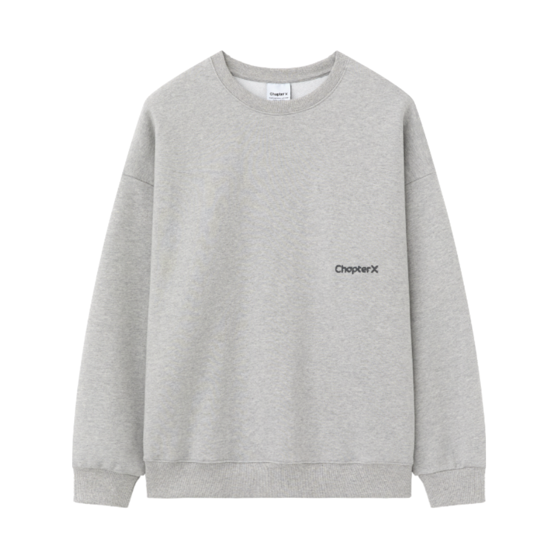챕터엑스 X RIB 스웻맨투맨 멜란지 그레이(Chapter.X X RIB Sweatshirt Grey)