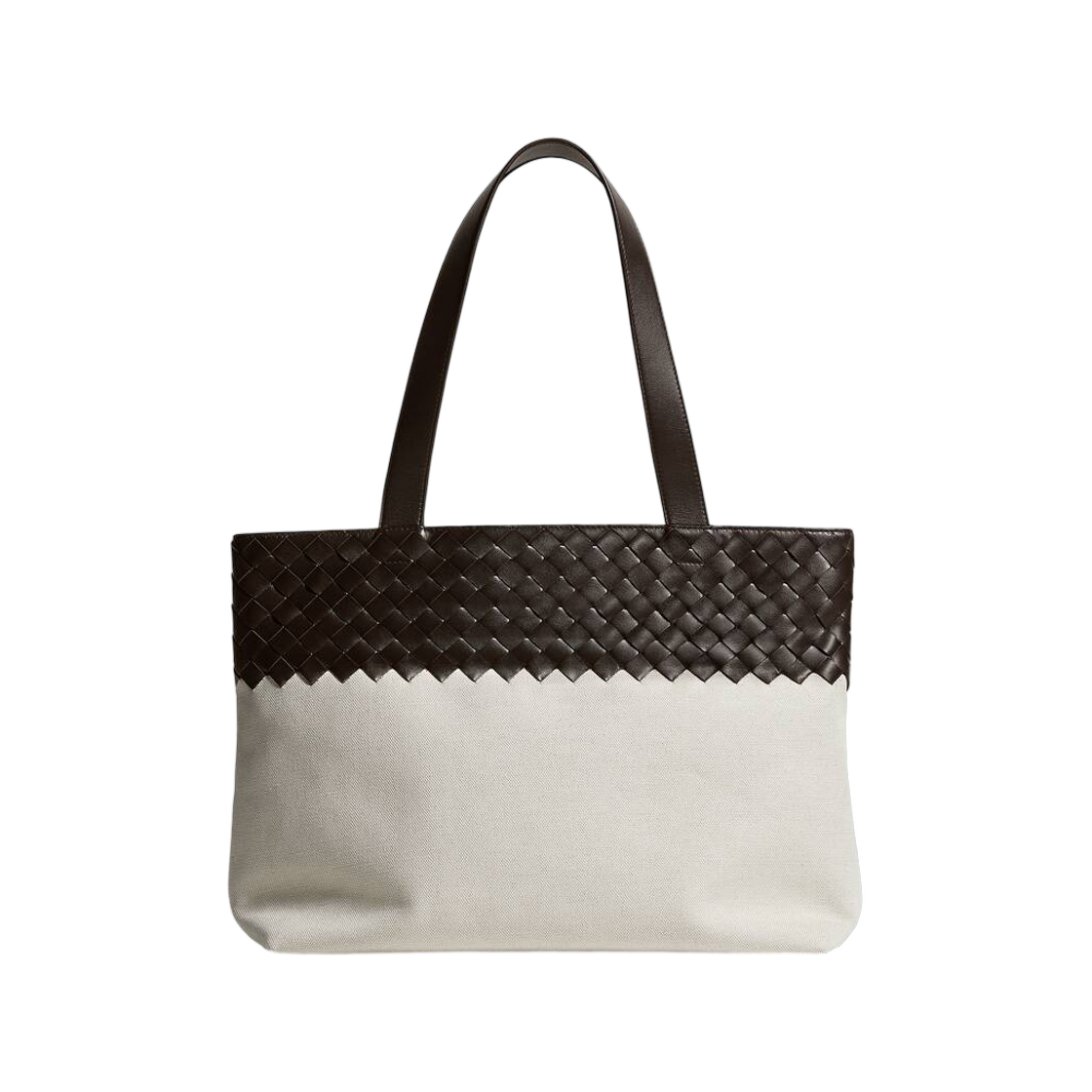 874790V3BOC9814 Bottega Veneta Small Intrecciato Zipped Tote Natural Fondant