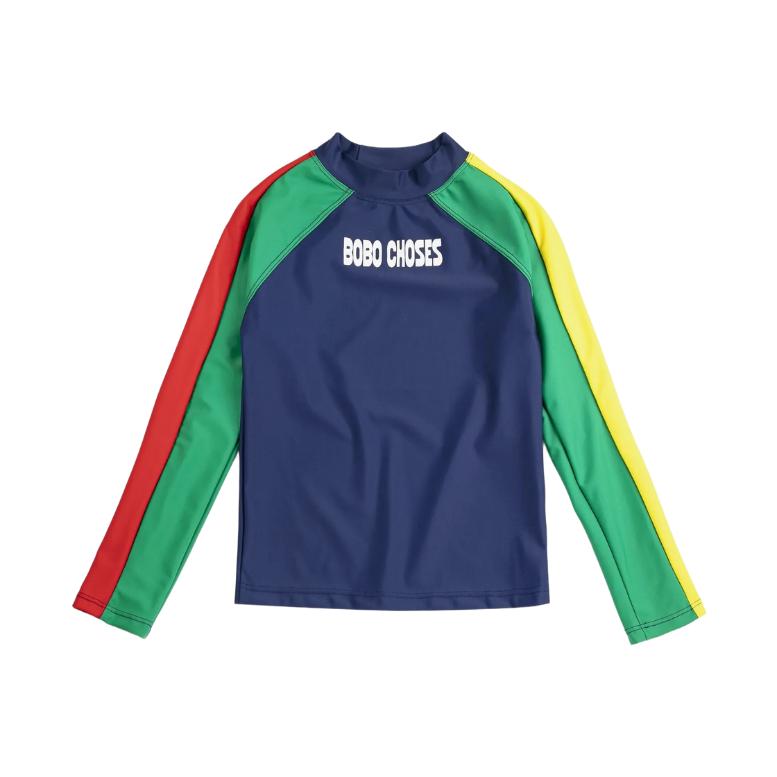 (키즈) 보보쇼즈 컬러 블록 스윔 티셔츠 멀티컬러((Kids) Bobo Choses Color Block Swim T‑Shirt Multicolor) - 1