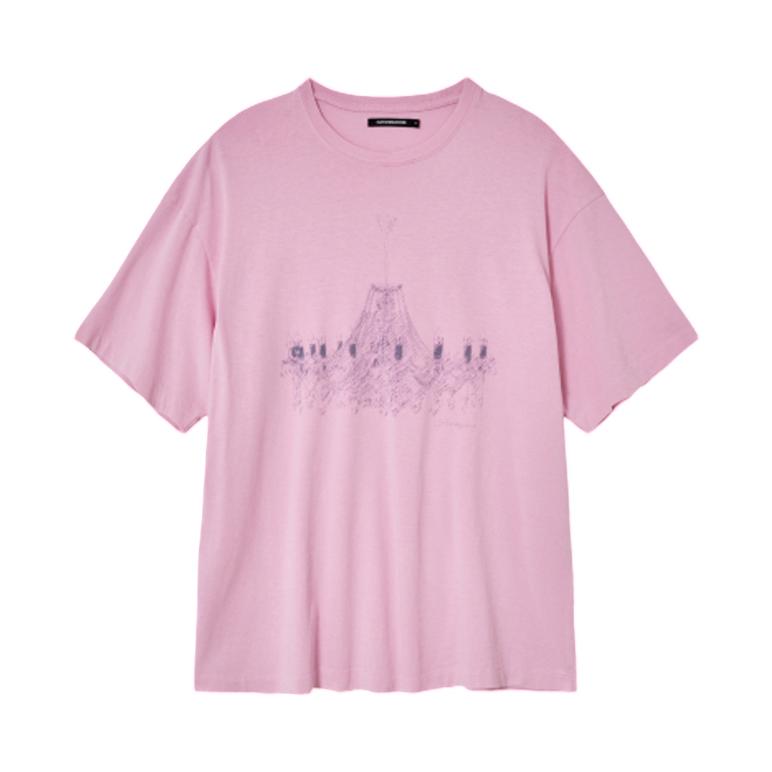 해칭룸 샹들리에 티셔츠 블리치드 핑크(Hatchingroom Chandelier T-Shirt Bleached Pink)