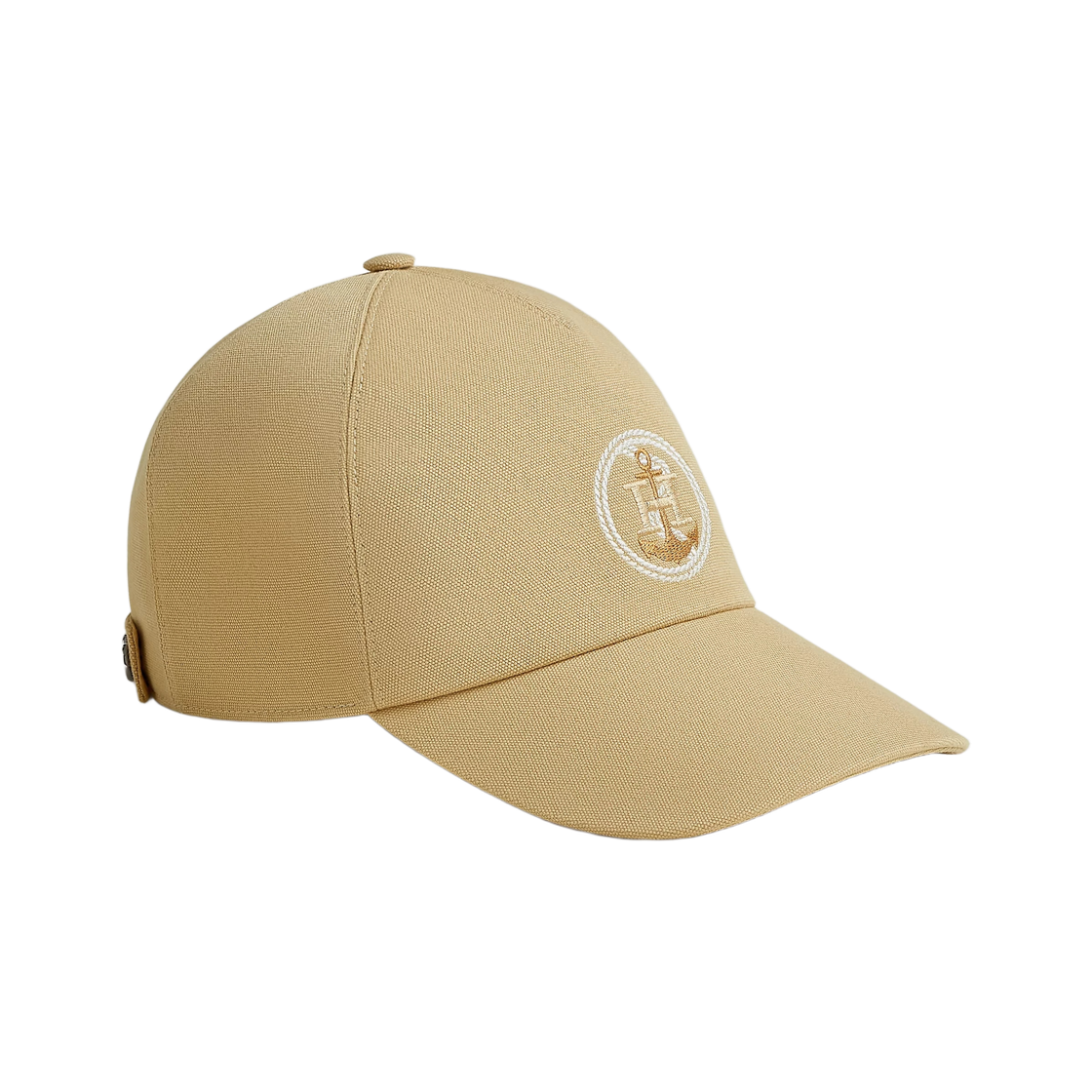 H261044NVD (W) Hermes Max H Ancre Cap Cotton Canvas & Beige Albatre
