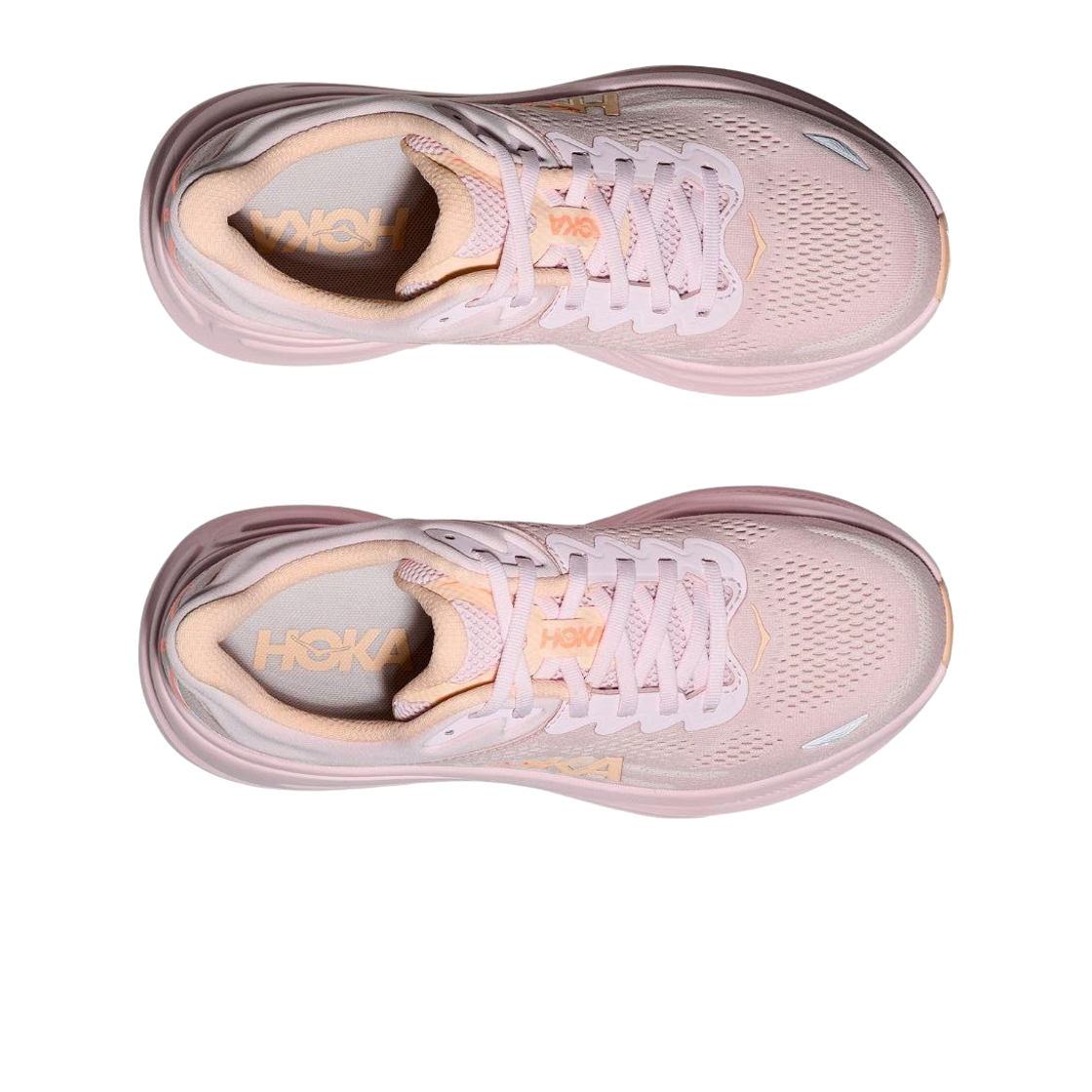 (W) 호카 본디 9 라일락 크림 탠저린 글로우 - 와이드((W) Hoka Bondi 9 Lilac Cream Tangerine Glow - Wide) - 2