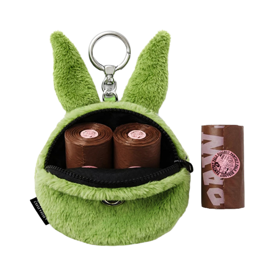 비에스래빗 트리피래빗 풉백 키링 그린(Bsrabbit Trippy Rabbit Stuffed Coin Wallet Green Poop Bag Edition) - 4