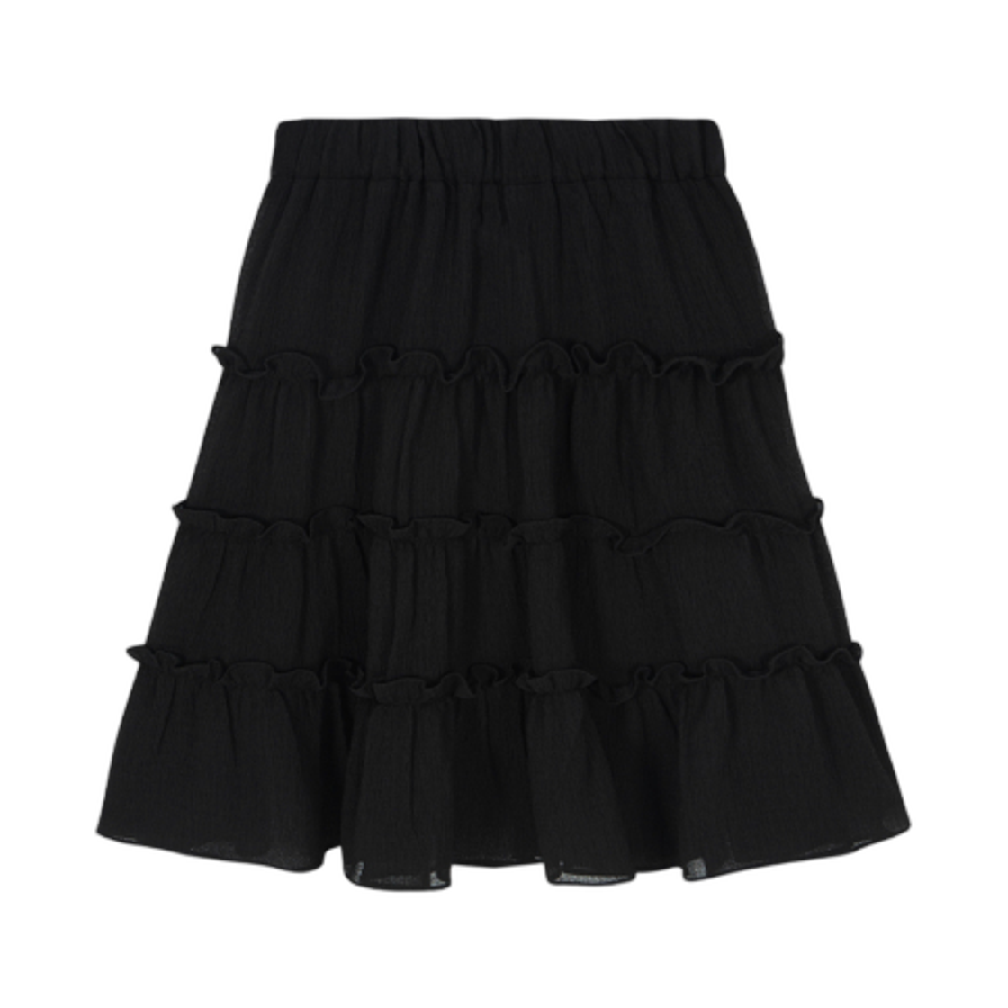 (W) 애즈온 모모 캉캉 미디 스커트 블랙((W) Ason Momo Kangkang Midi Skirt Black) - 1