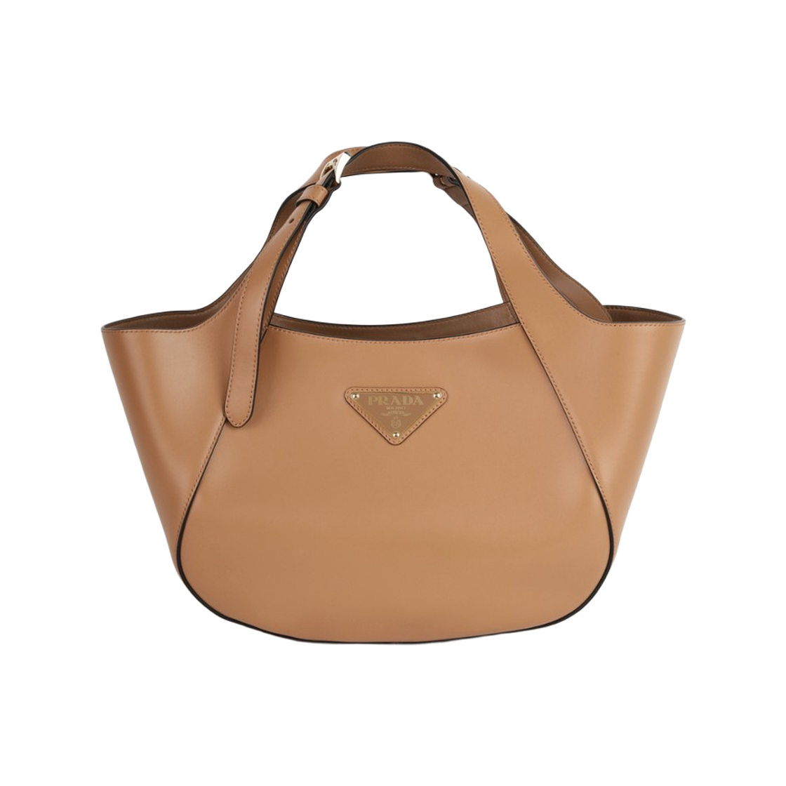 1BG483-2AIX-F03MW Prada Medium Leather Tote Bag Caramel
