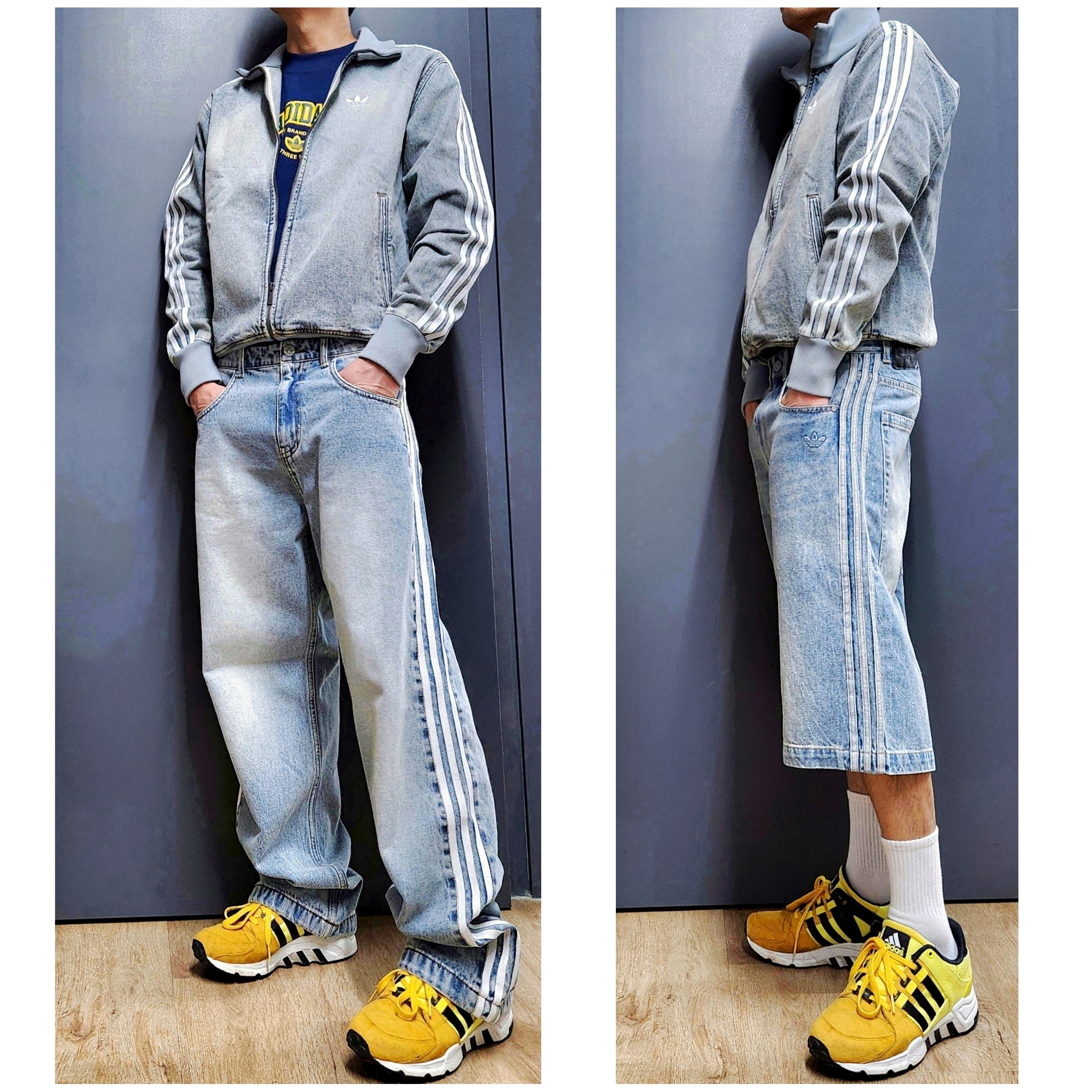 Adidas EQT Running Support Rio, Adidas x Atmos Denim Firebird Track Top Indigo Denim - KR Sizing 착용 스타일 - 4