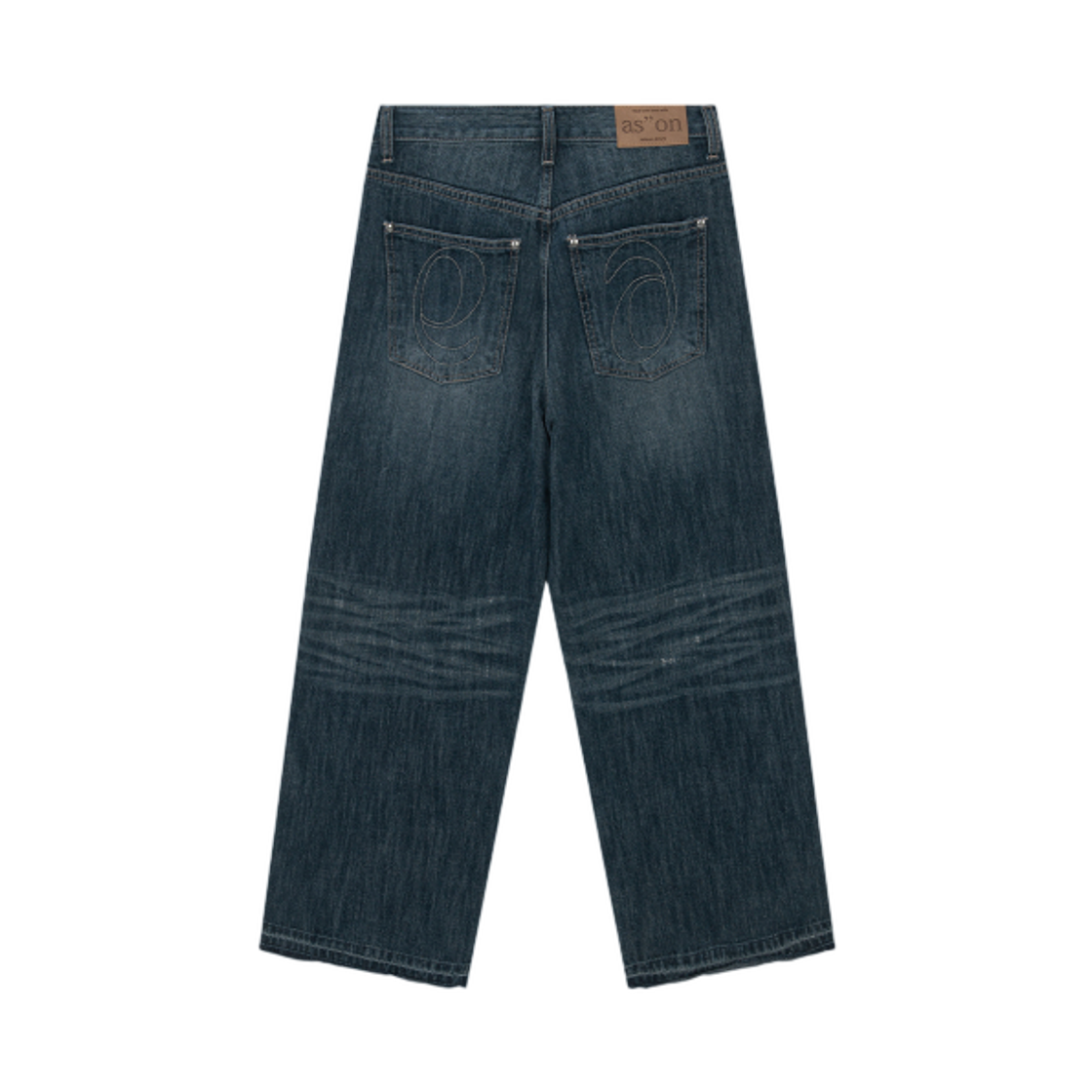 (W) 애즈온 페이드 데님 워싱 팬츠 블루((W) Ason Fade Denim Washing Pants Blue) - 2