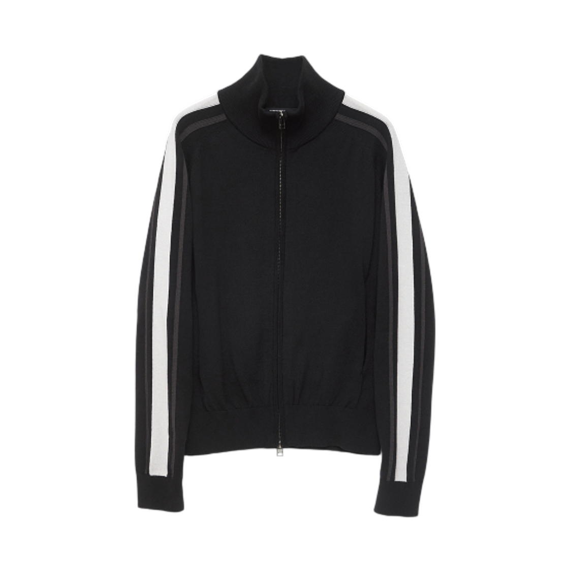 해칭룸 트랙 집 니트 가디건 블랙(Hatchingroom Track Zip Knit Cardigan Black)