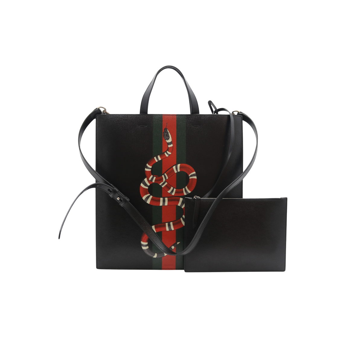 구찌 431336 킹 스네이크 삼선 토트백(Gucci 431336 King Snake Stripe Tote Bag) - 1