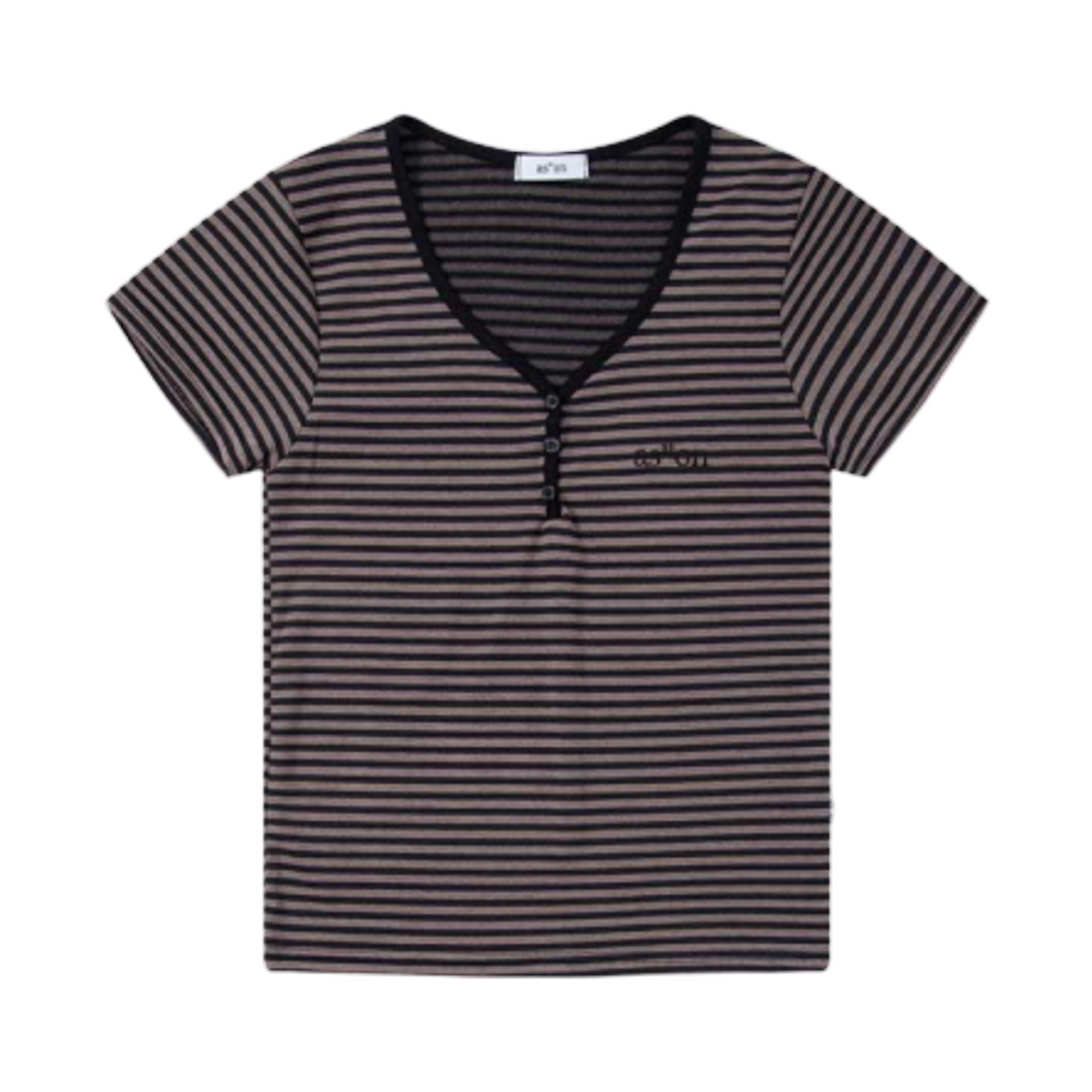 (W) 애즈온 캔디 스트라이프 티셔츠 블랙((W) Ason Candy Stripe T-Shirt Black)