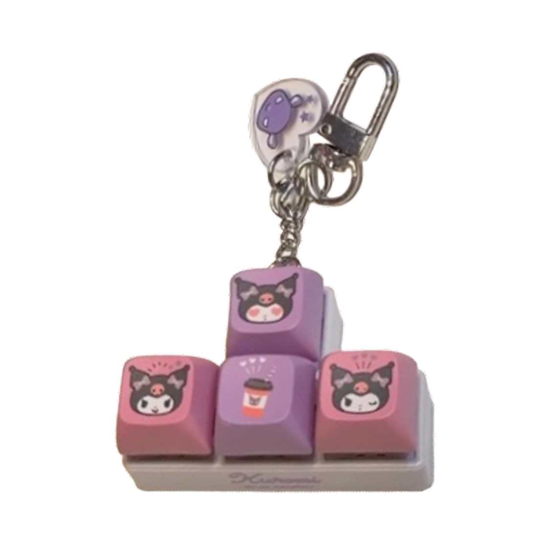 - Sanrio x 7-Eleven Kuromi Arrow Keys Keycap Keyring