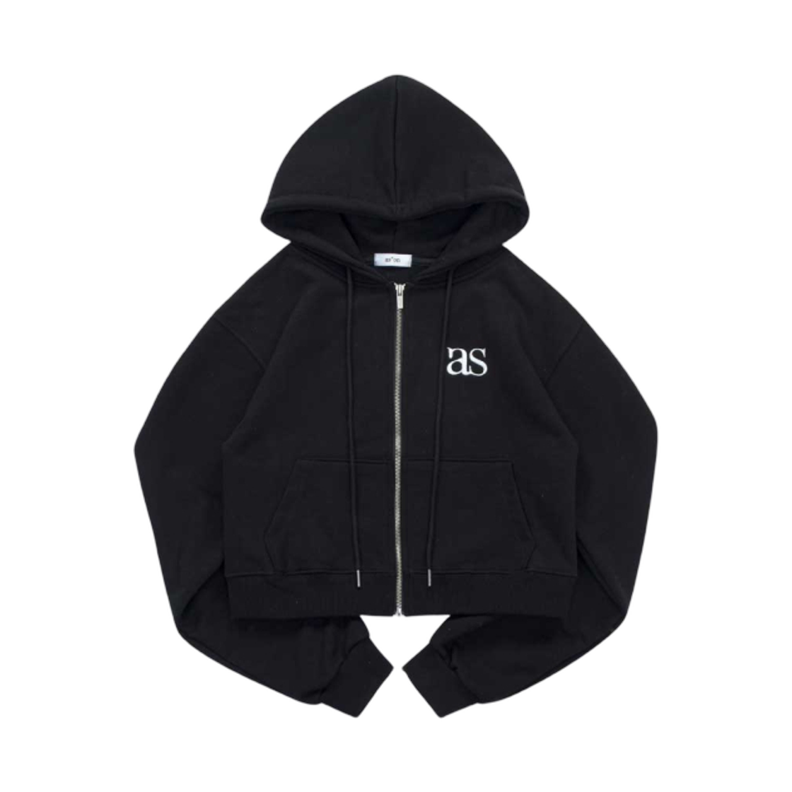 (W) 애즈온 베이직 트레이닝 후드 집업 블랙((W) Ason Basic Training Hoodie Zip Up Black)