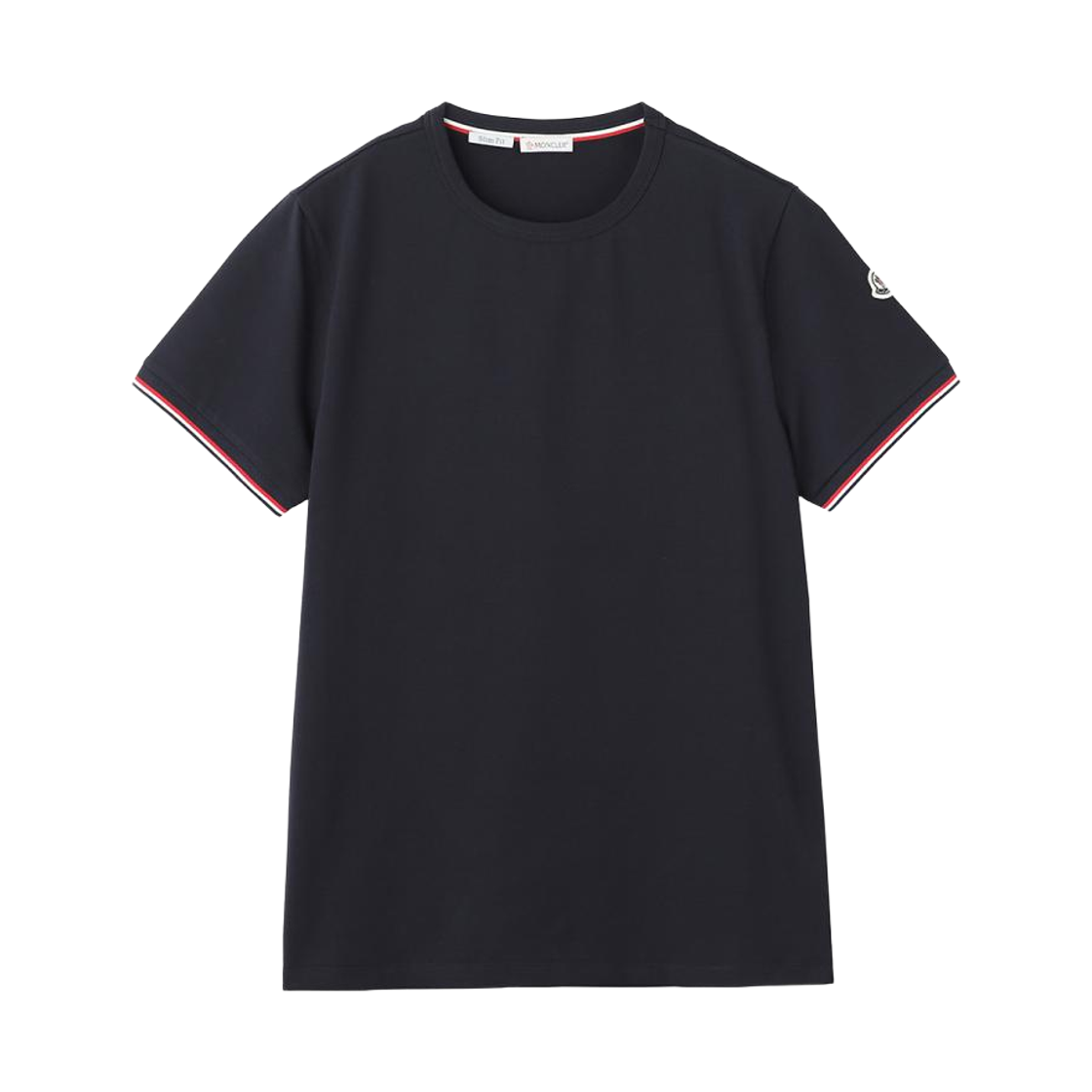 몽클레르 트리밍 코튼 티셔츠 나이트 블루 - 26SS(Moncler Trim Cotton T-Shirt Night Blue - 26SS) - 1