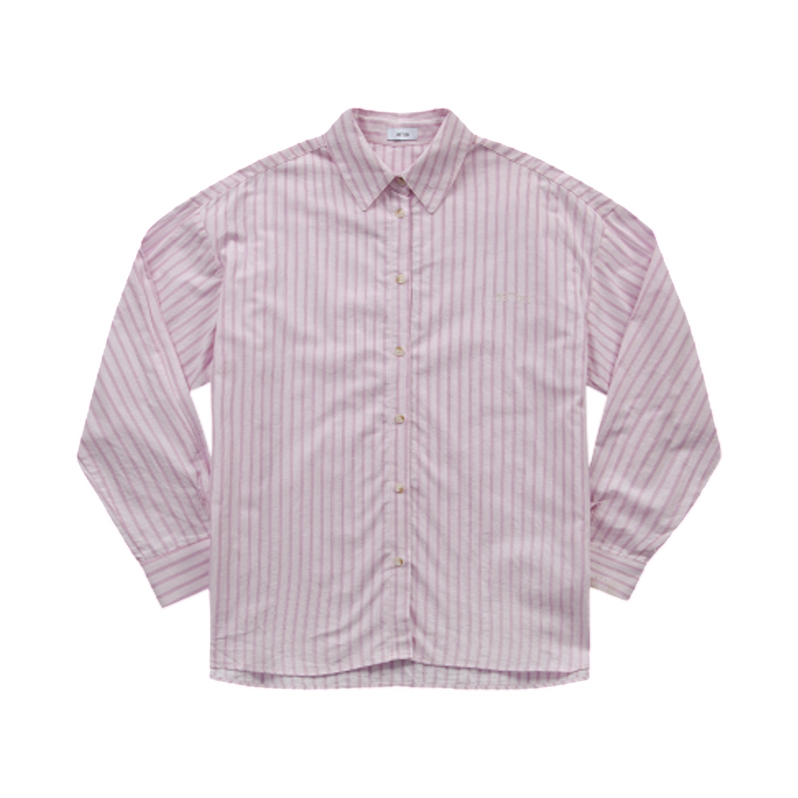 (W) 애즈온 로피 스트라이프 셔츠 핑크((W) Ason Lopy Stripe Shirt Pink) - 1