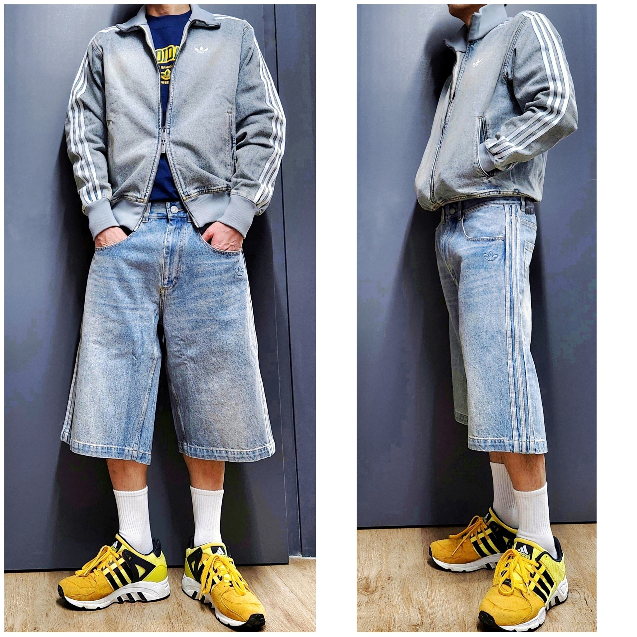 Adidas EQT Running Support Rio, Adidas x Atmos Denim Firebird Track Top Indigo Denim - KR Sizing 착용 스타일 - 5