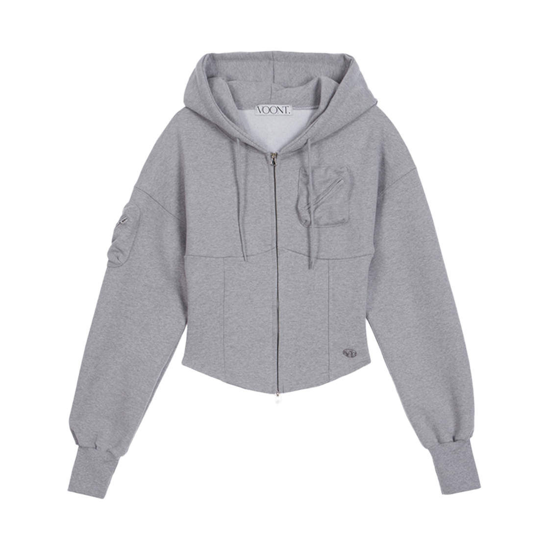 분트 제니 코르셋 후드집업 그레이(VOONT Jenny Corset Hood Zip-Up (GRAY)) - 1