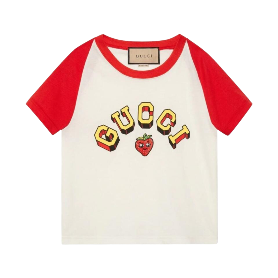 768183-XJGDI-9282 (W) Gucci Cotton Logo Print T-Shirt Red White