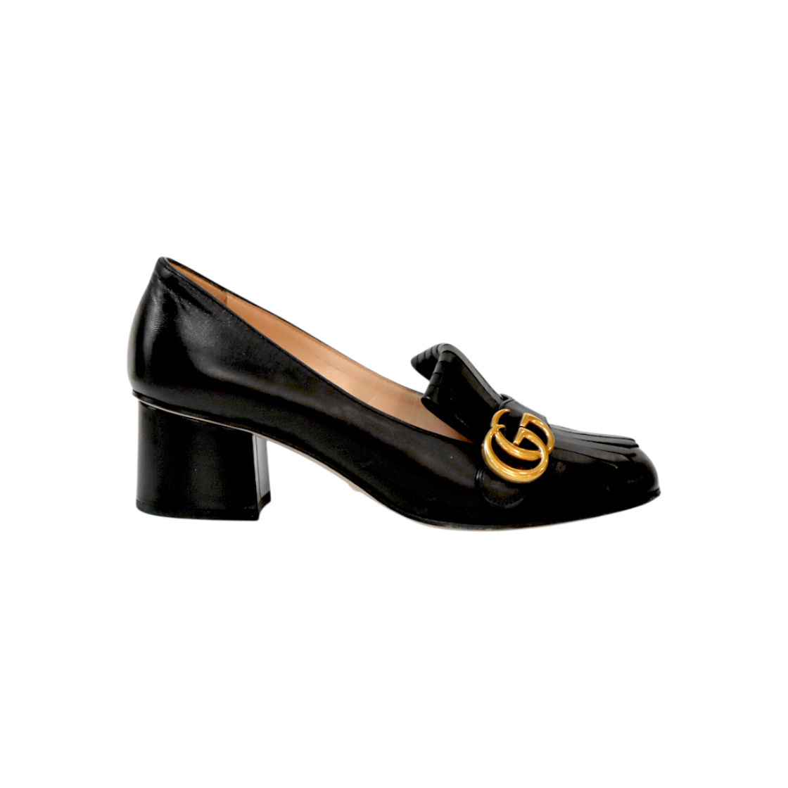 구찌 블랙 레더 마몽 펌프스 C-C51719(Gucci Black Leather Marmont Pumps C-C51719) - 1