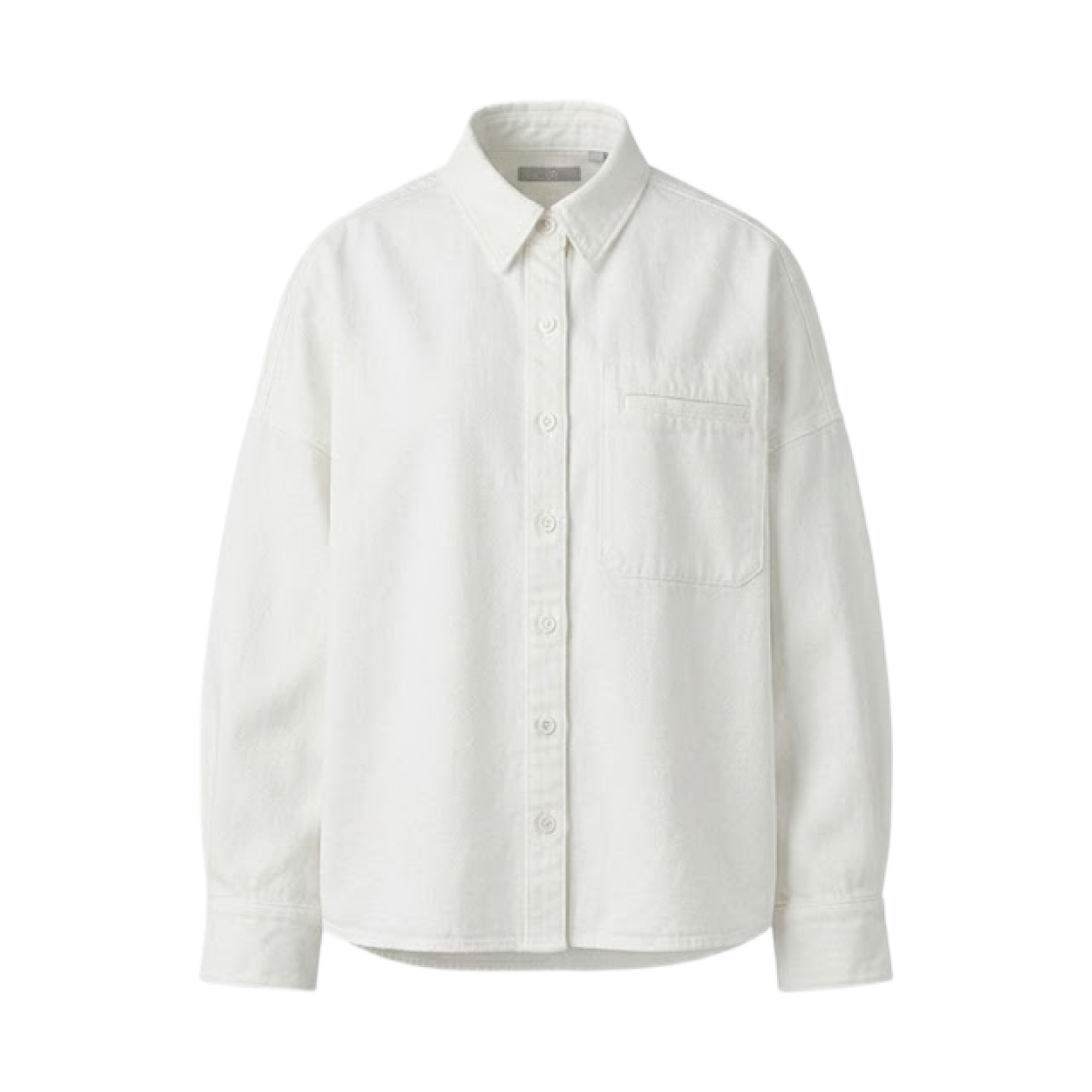 483767-00 (W) Uniqlo C Denim Relaxed Shirt Jacket White
