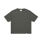 NOMANUAL NM Painted Crop T-shirt Charcoal
