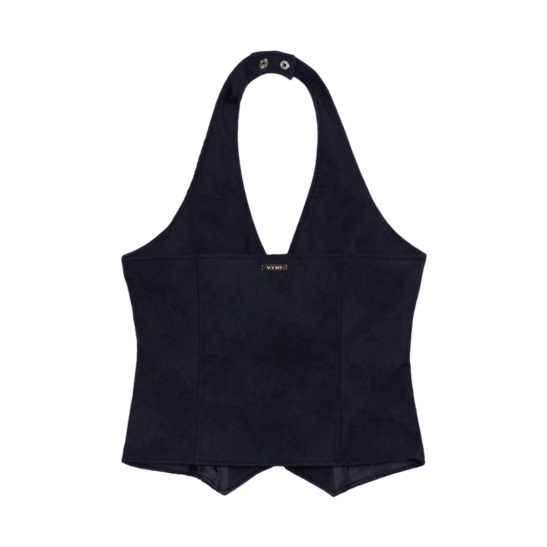 분트 홀터넥 레더 베스트 블랙(VOONT Halter-Neck Leather Vest (BLACK)) - 2