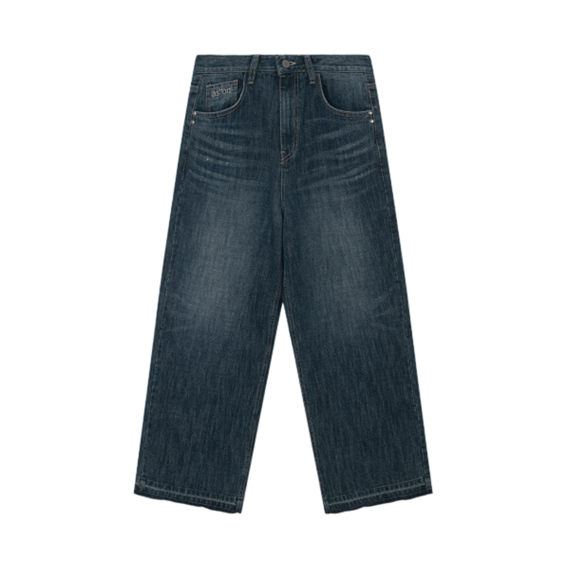 (W) 애즈온 페이드 데님 워싱 팬츠 블루((W) Ason Fade Denim Washing Pants Blue) - 1