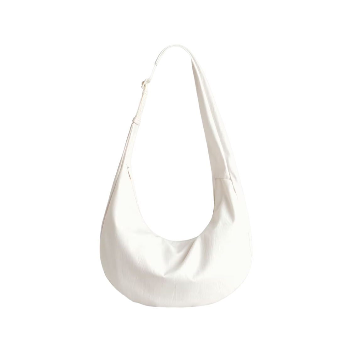 코스 크링클드 쉘 커브드 크로스바디백 화이트(COS Crinkled Shell Curved Crossbody Bag White) - 1