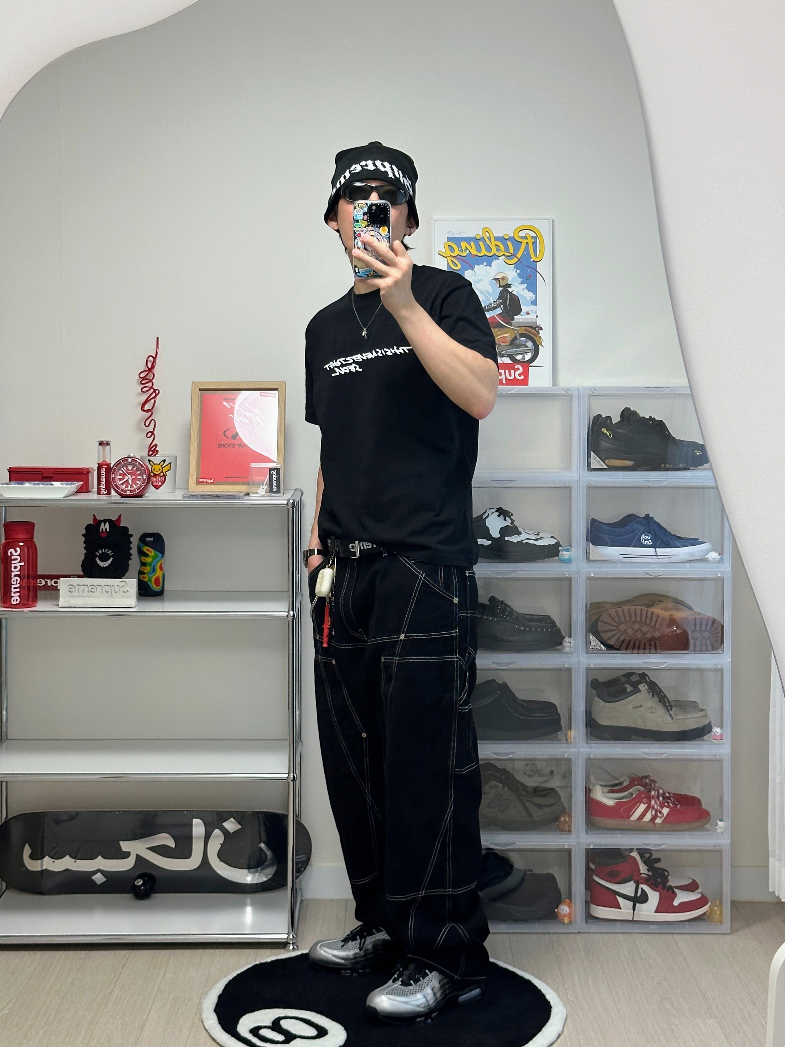 Supreme New Era Ghostface Beanie Black - 26SS 착용 스타일