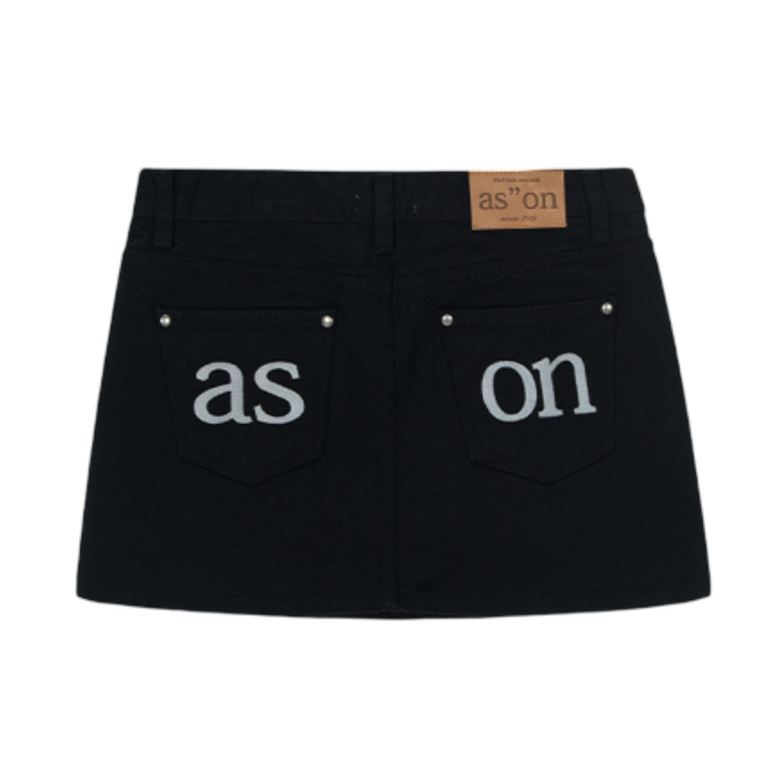 (W) 애즈온 포그 스커트 블랙((W) Ason Pog Skirt Black) - 2