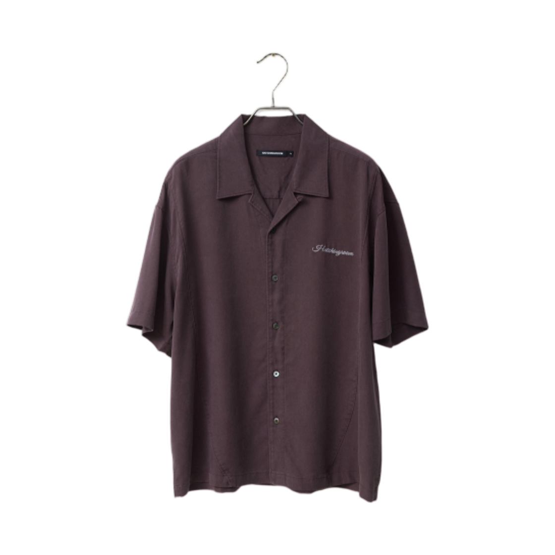 해칭룸 캠프 칼라 셔츠 텐셀 다크 퍼플(Hatchingroom Camp Collar Shirt Tencel Dark Purple)