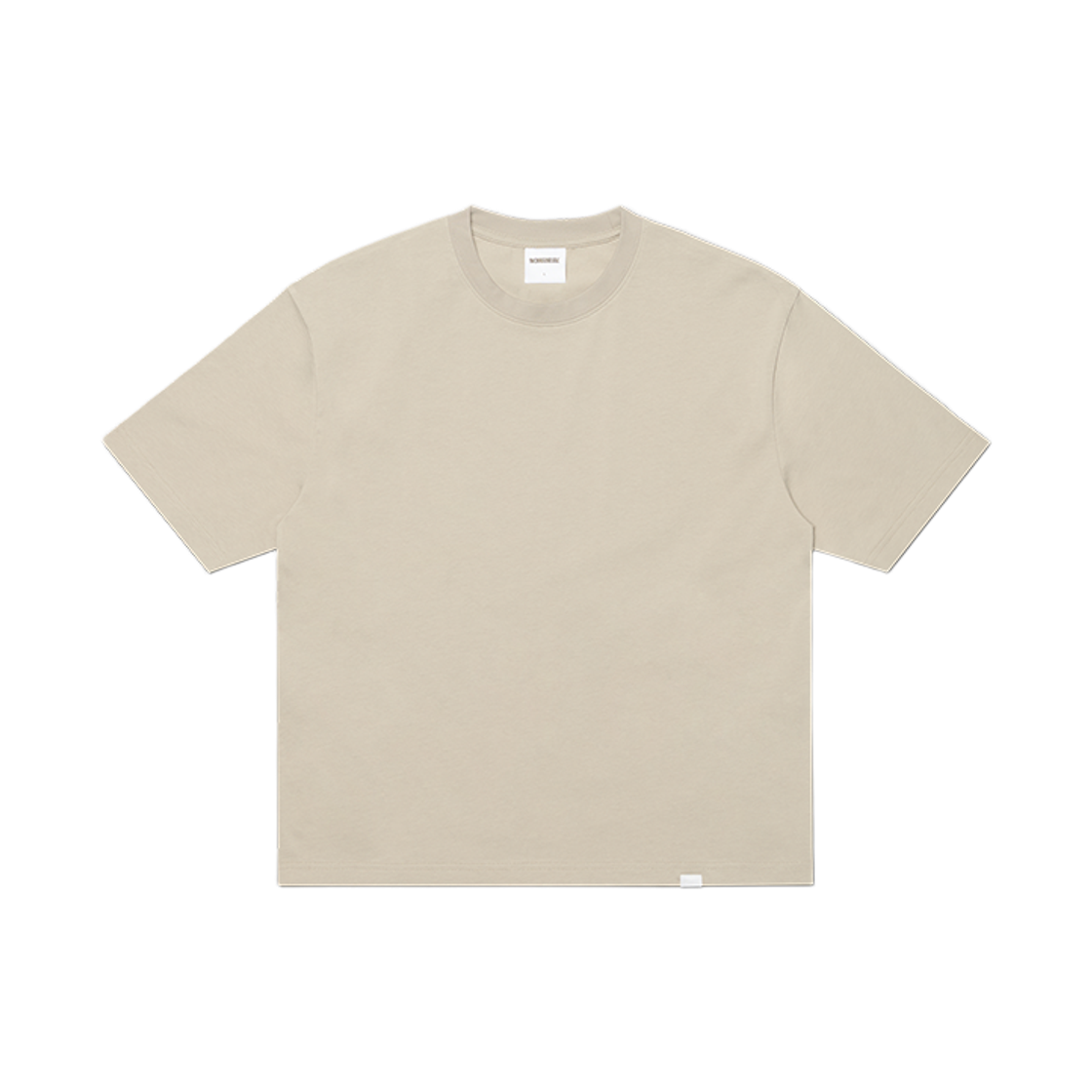 노매뉴얼 NM 플레인 크롭 티셔츠 베이지(NOMANUAL NM Plain Crop T-shirt Beige)