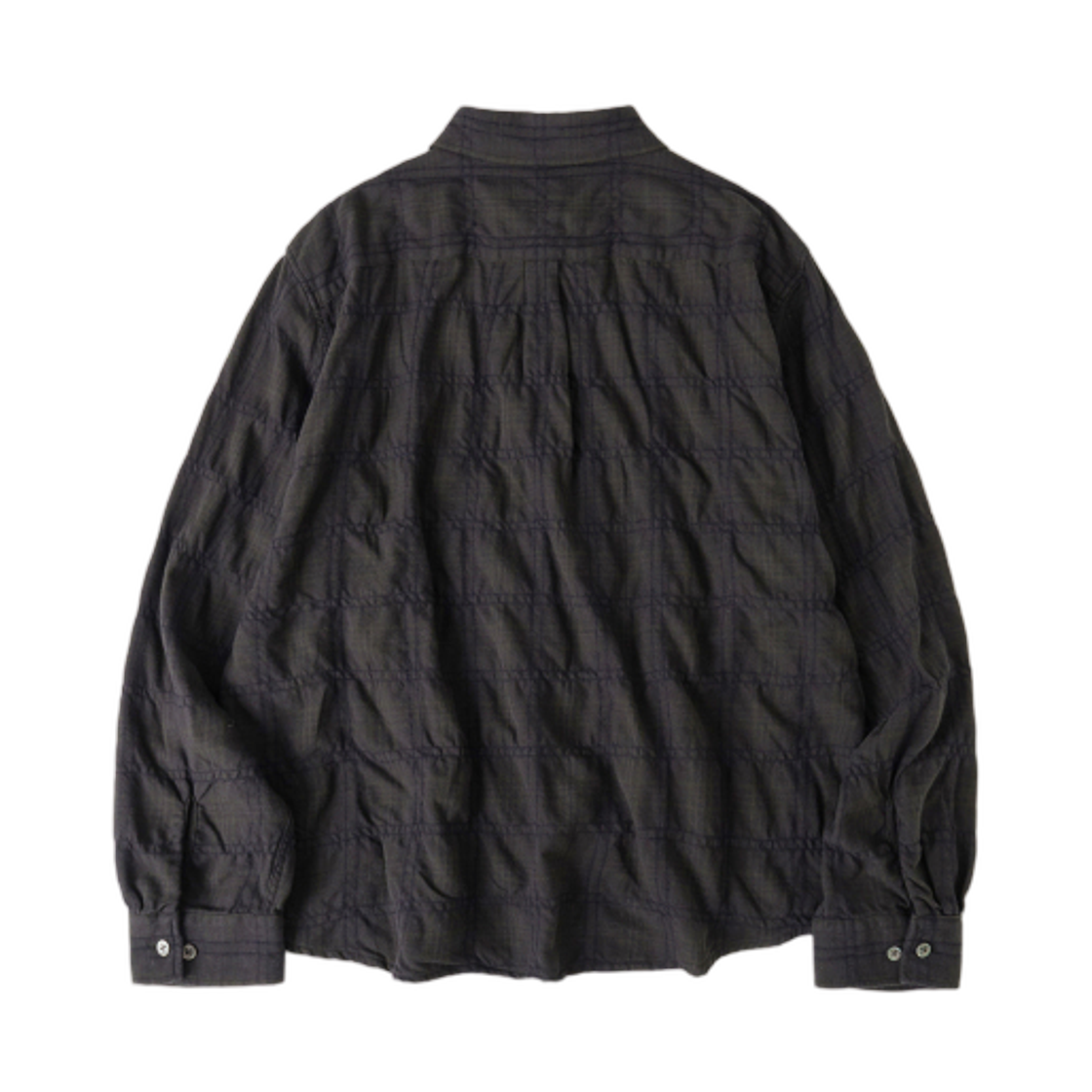 해칭룸 뮤지엄 셔츠 셔링 체크 다크 브라운(Hatchingroom Museum Shirt Shirring Check Dark Brown) - 2